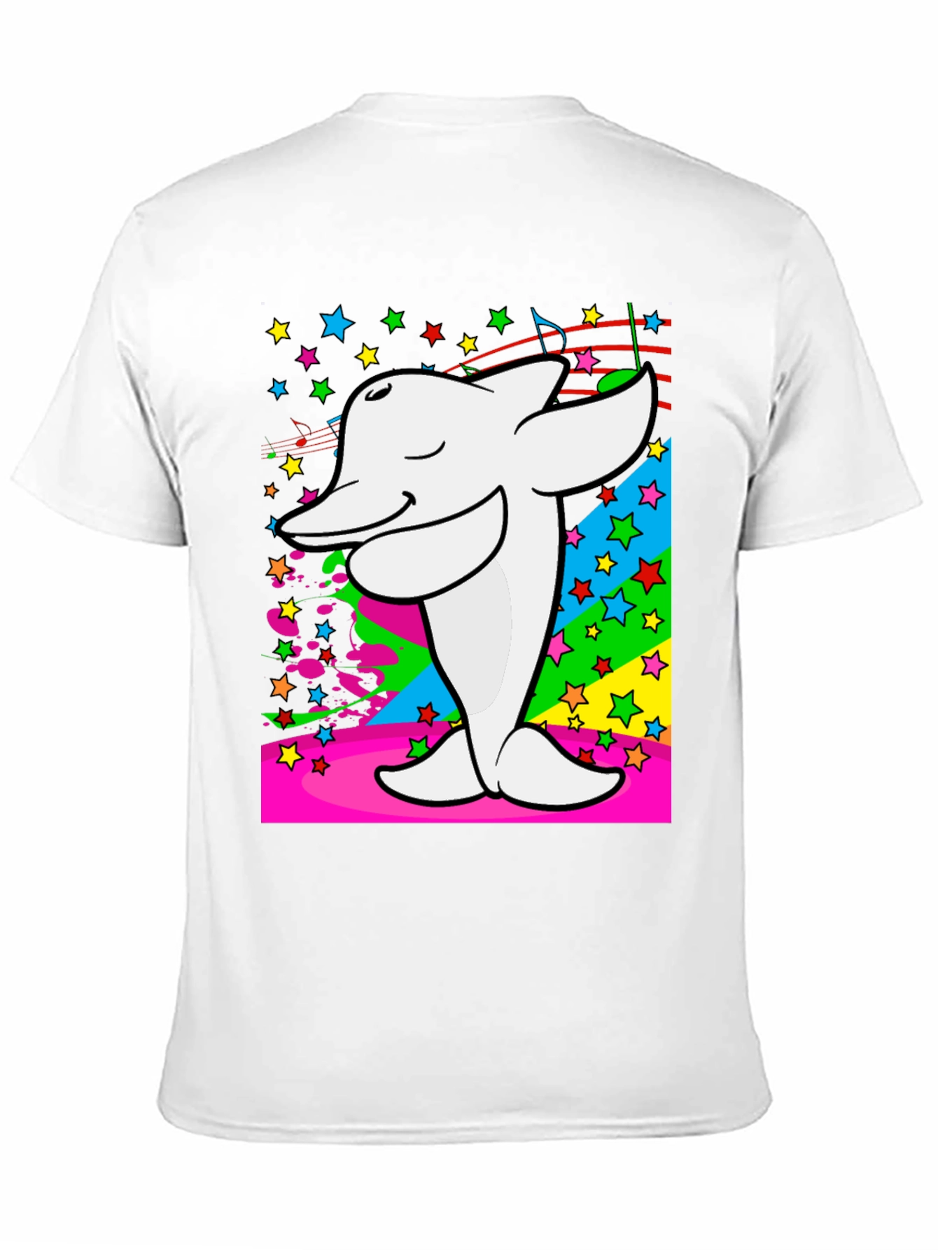 Dabbing Dolphin Graphic Tee - Funky Music Lover Shirt