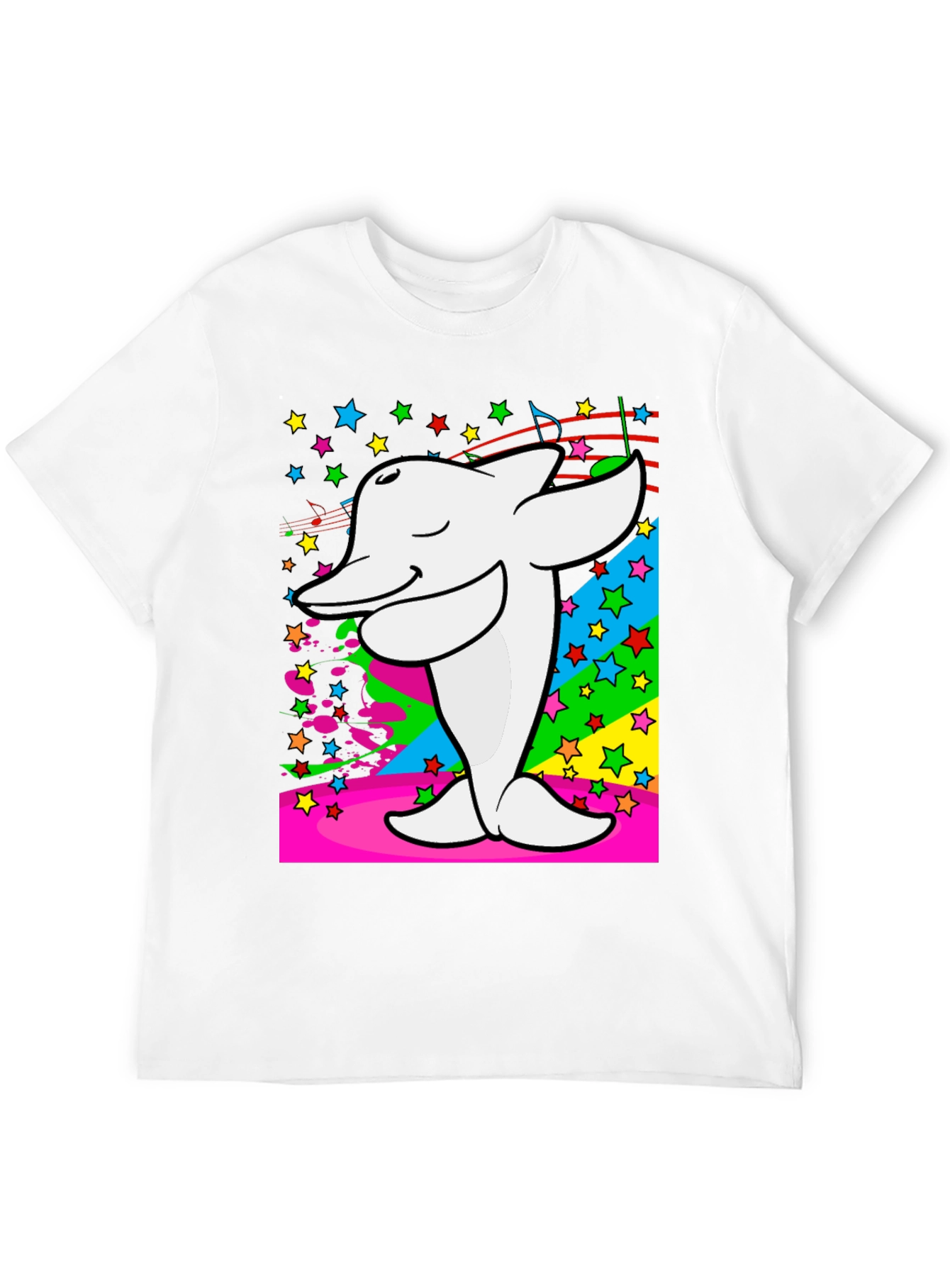 Dabbing Dolphin Graphic Tee - Funky Music Lover Shirt