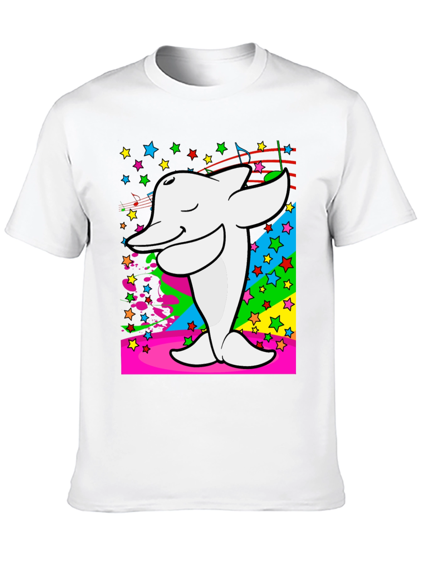 Dabbing Dolphin Graphic Tee - Funky Music Lover Shirt