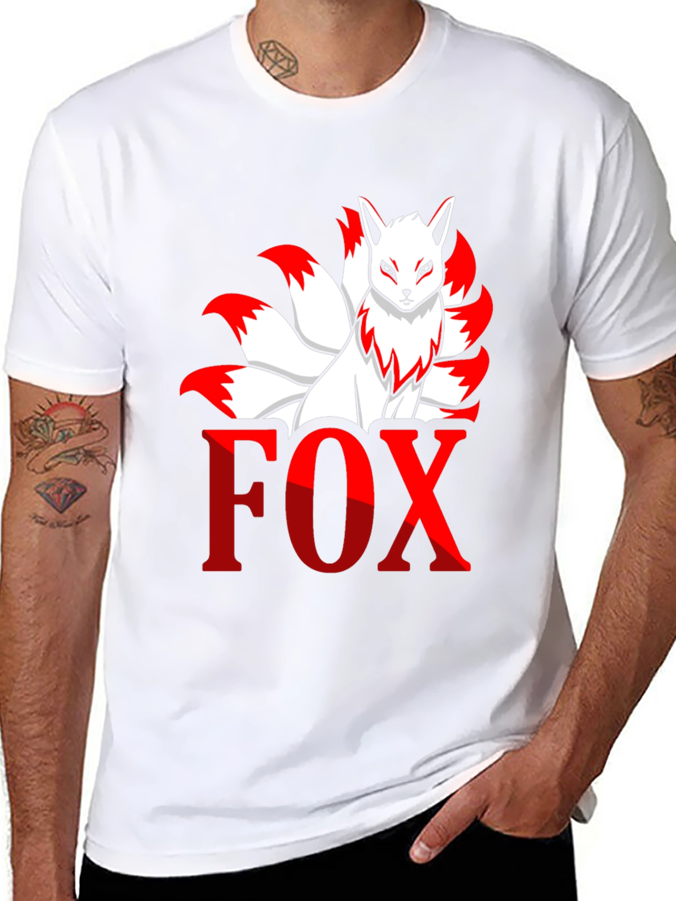 Nine-Tailed Fox Graphic Tee - Anime Inspired Shirt