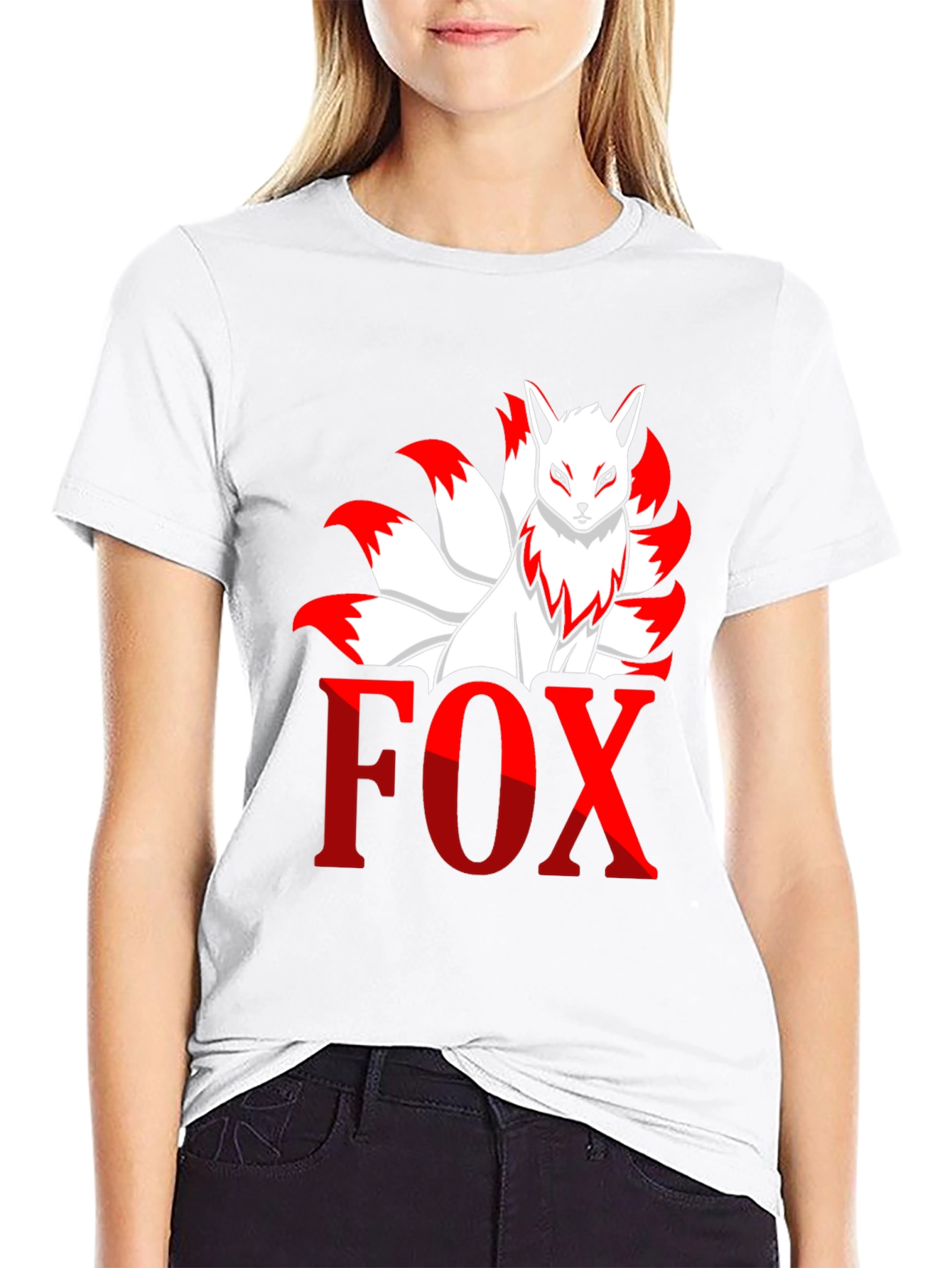 Nine-Tailed Fox Graphic Tee - Anime Inspired Shirt