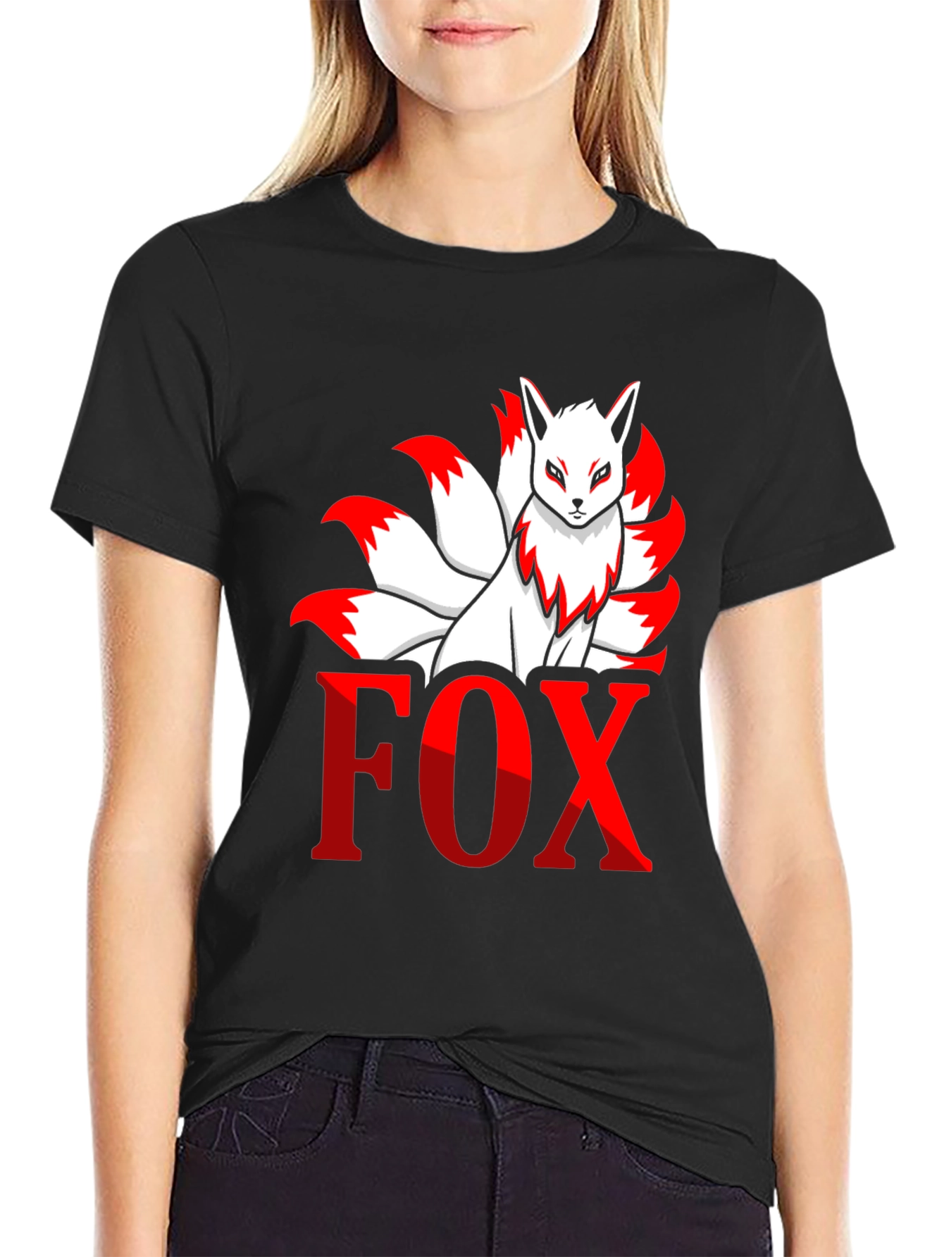 Nine-Tailed Fox Graphic Tee - Anime Inspired Shirt