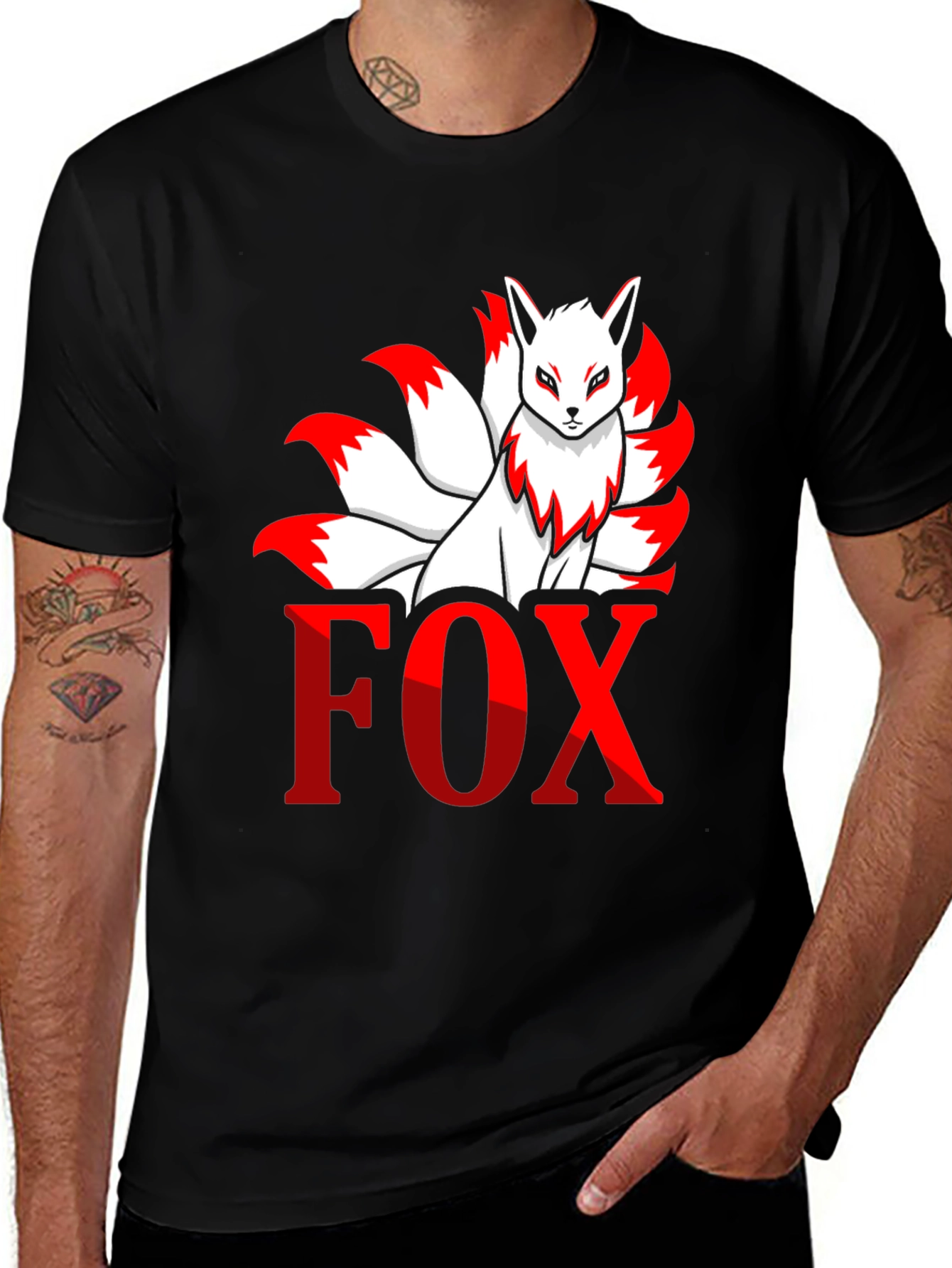 Nine-Tailed Fox Graphic Tee - Anime Inspired Shirt