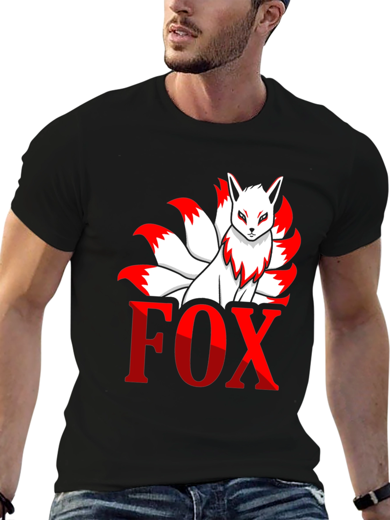 Nine-Tailed Fox Graphic Tee - Anime Inspired Shirt