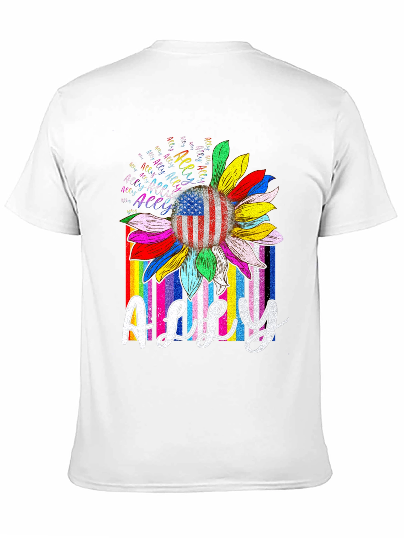 Ally Pride Rainbow Sunflower Tee