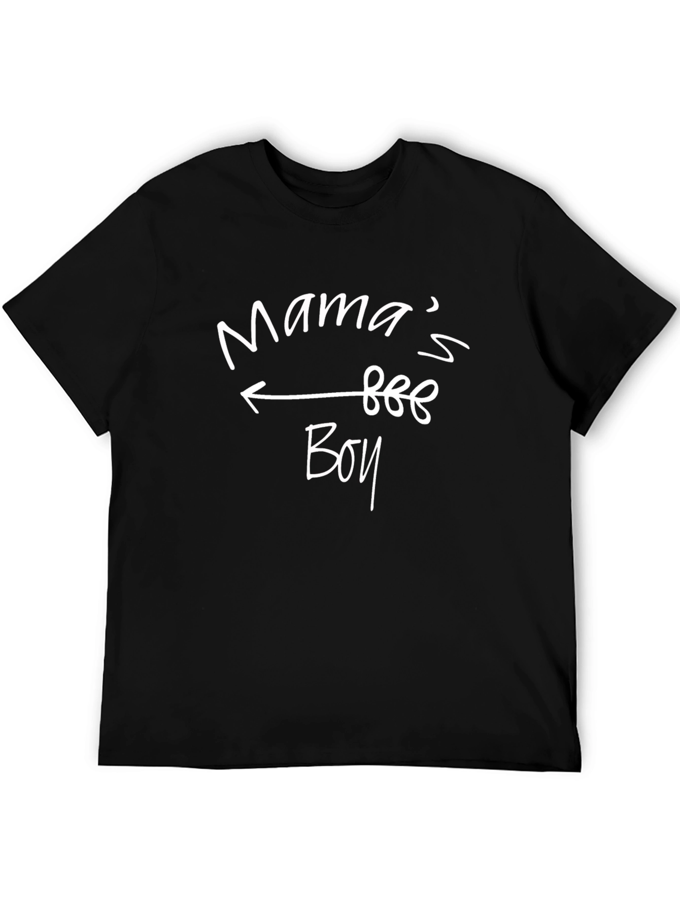 Mamas Boy Graphic T-Shirt - Black