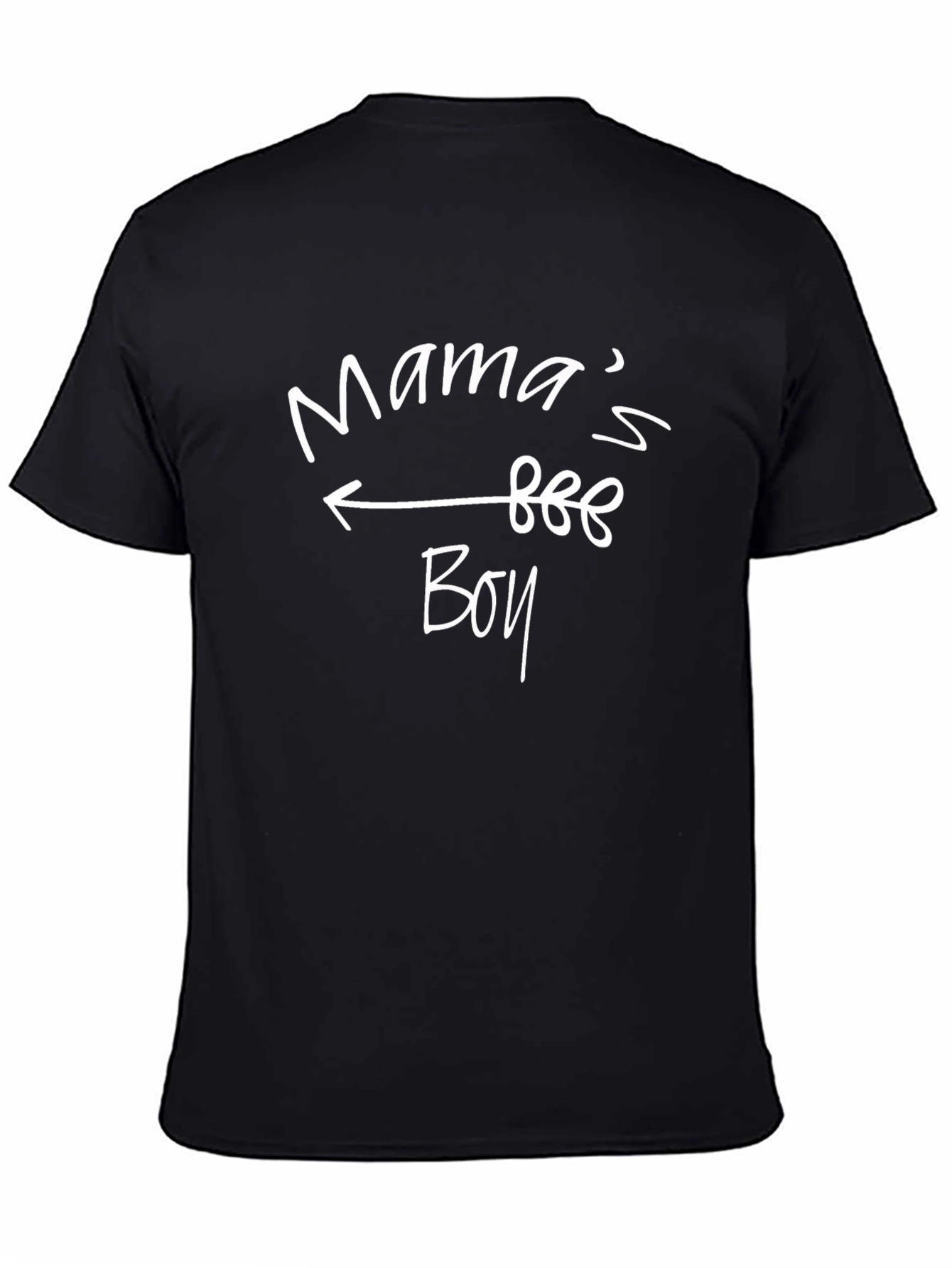 Mamas Boy Graphic T-Shirt - Black