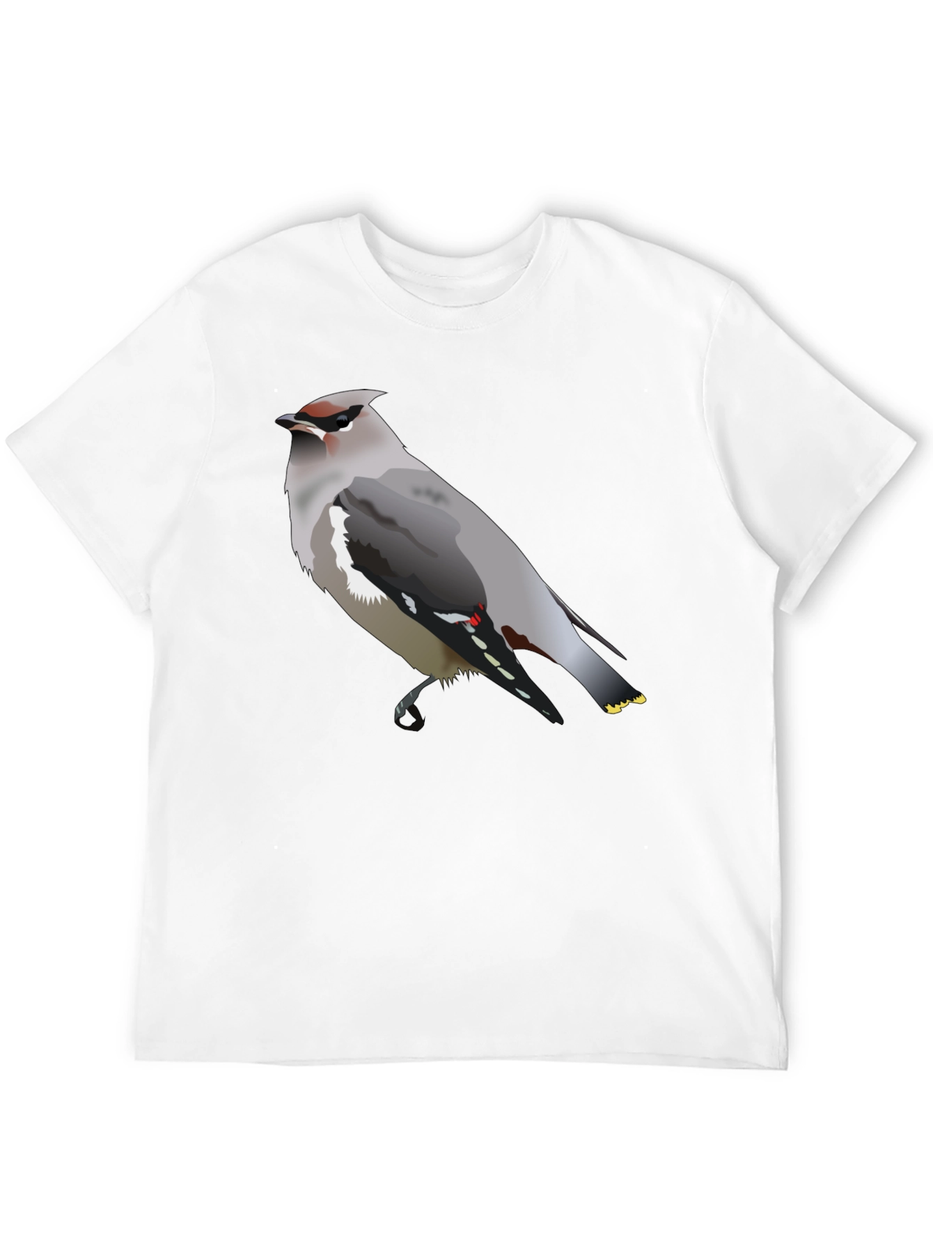 Waxwing Bird Graphic Tee - Unisex Black T-Shirt