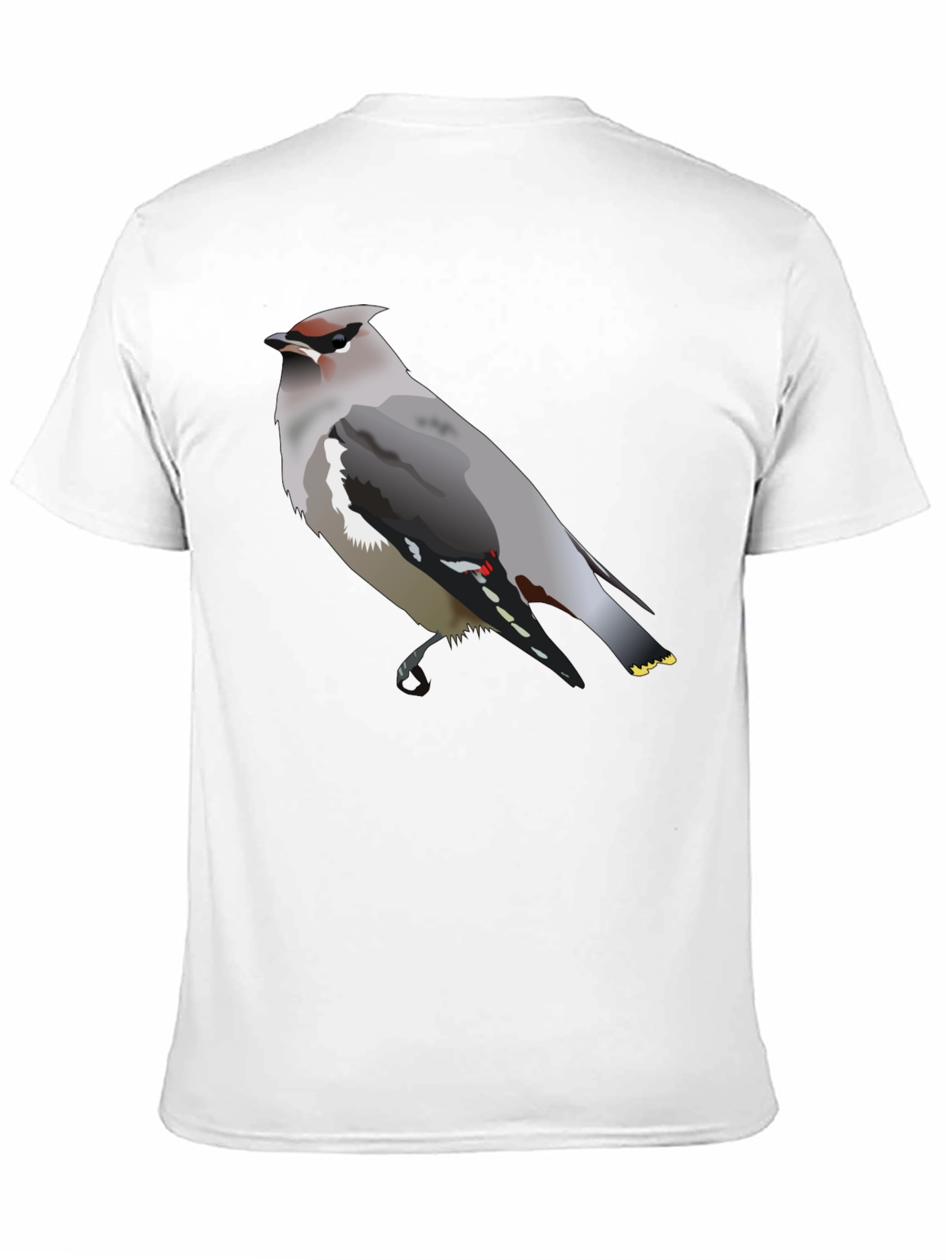 Waxwing Bird Graphic Tee - Unisex Black T-Shirt