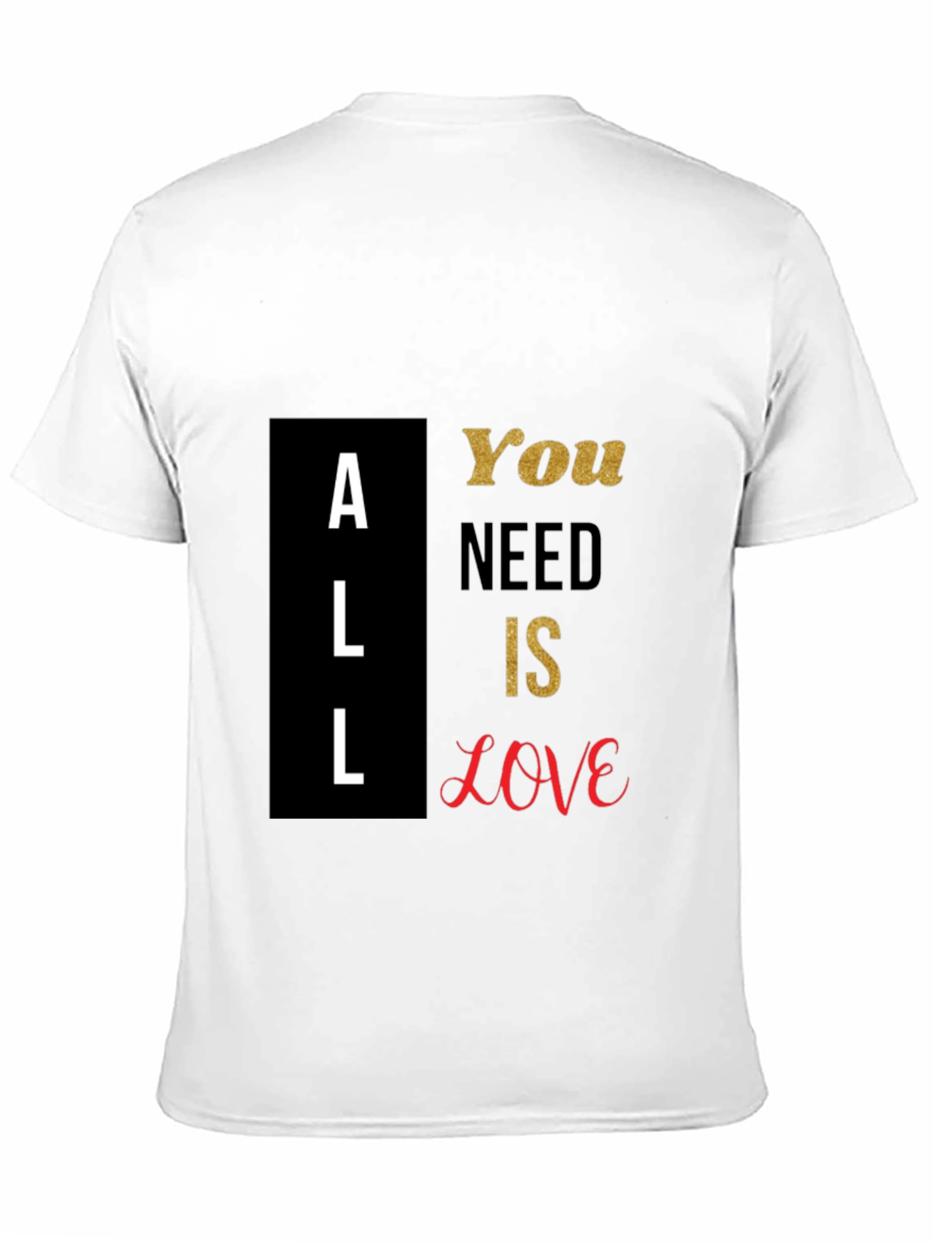 All You Need Is Love Black Graphic Tee