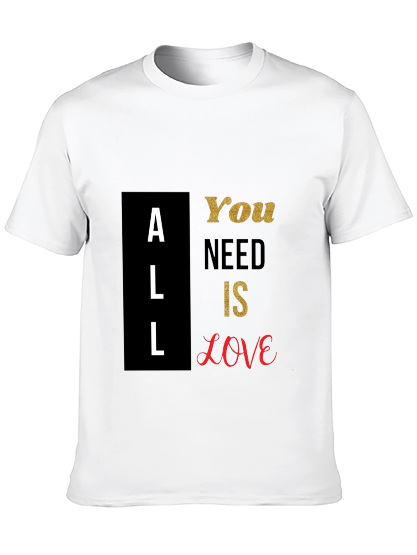 All You Need Is Love Black Graphic Tee
