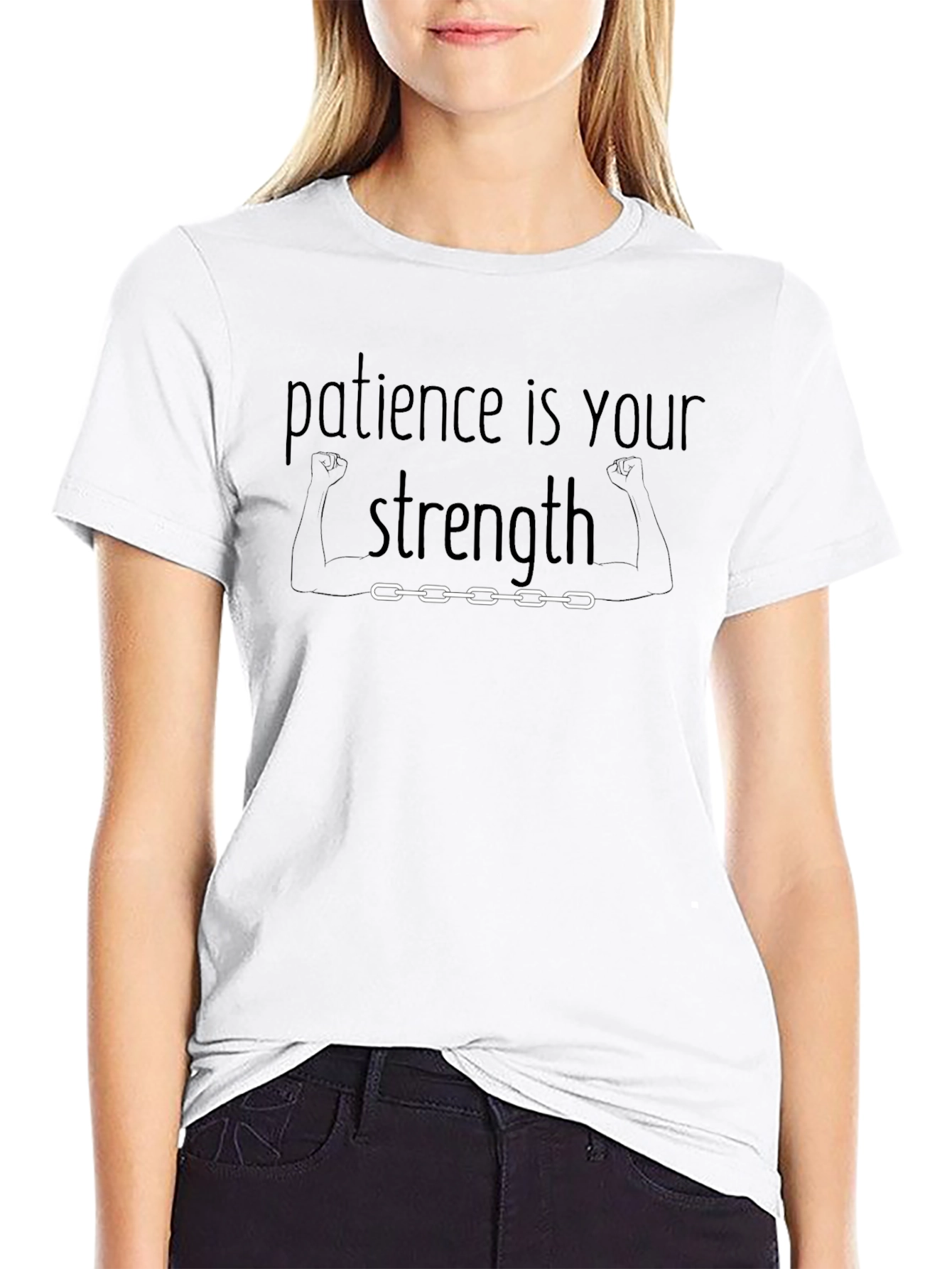 Patience is Your Strength Black Graphic Tee