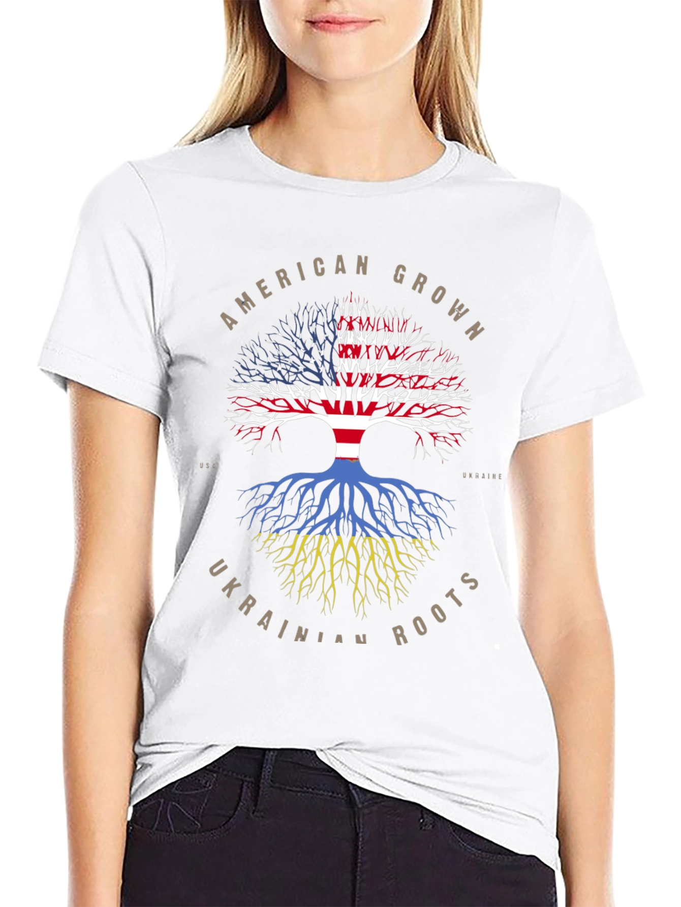 American Grown Ukrainian Roots T-Shirt