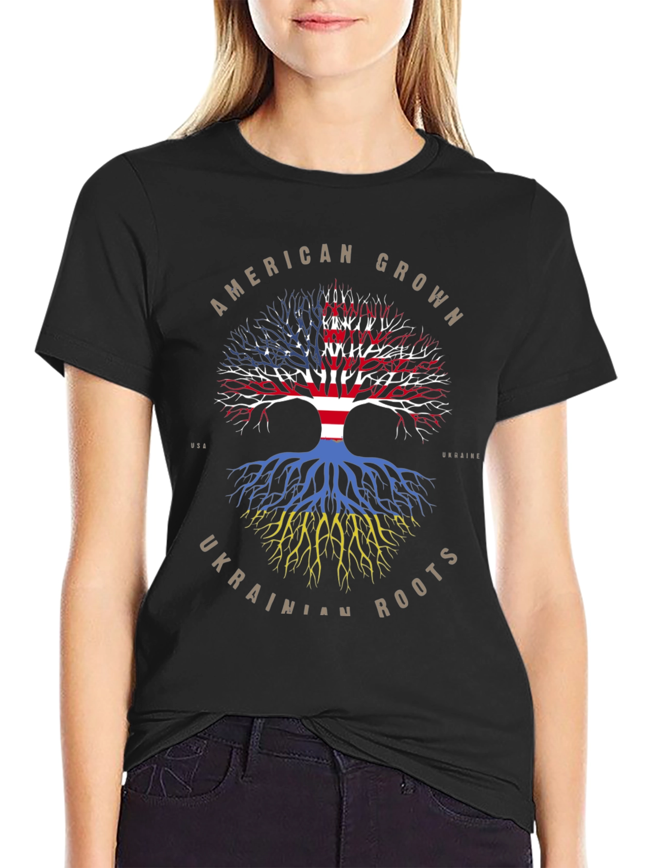American Grown Ukrainian Roots T-Shirt