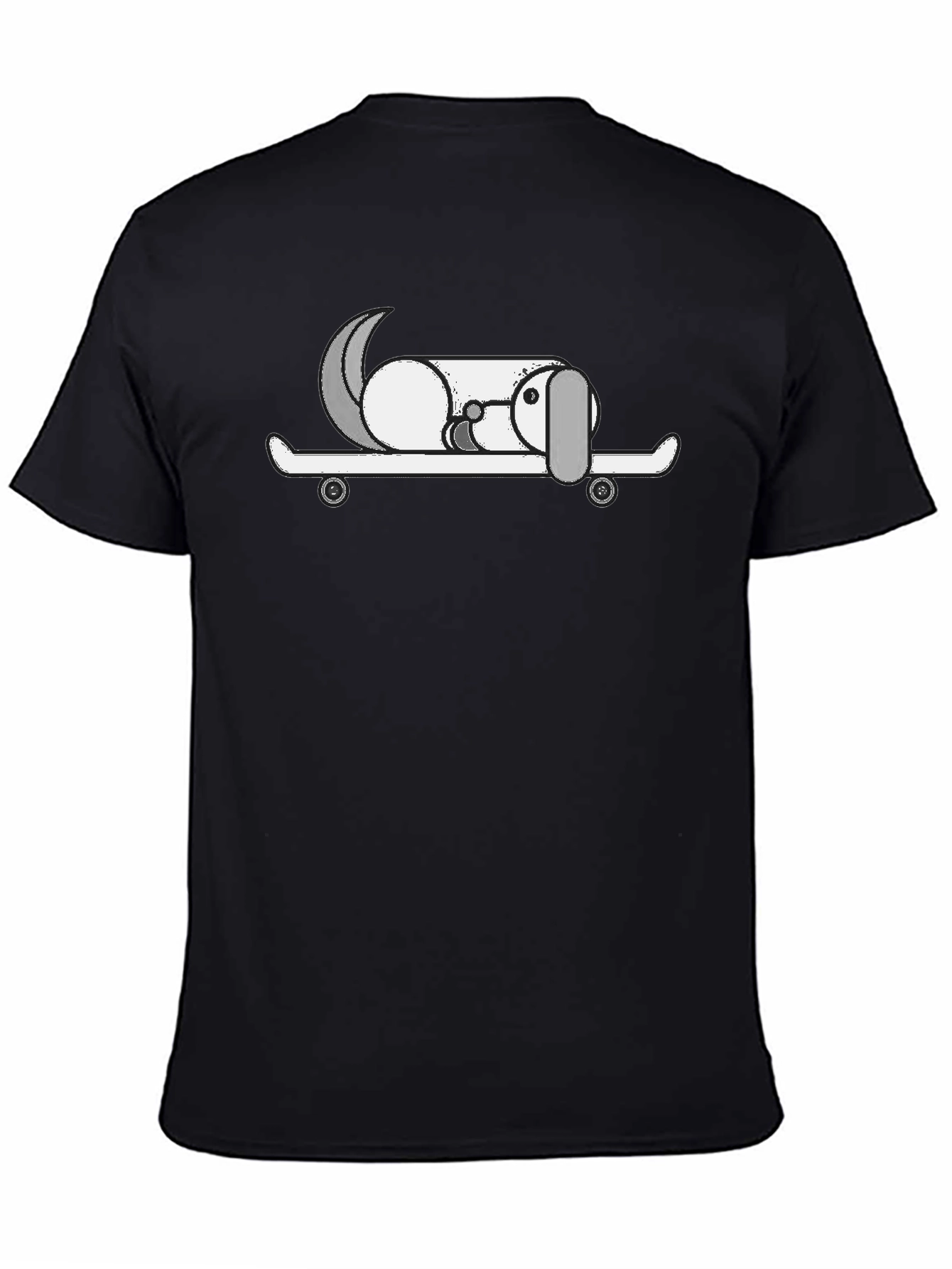 Dog on Skateboard Graphic T-Shirt