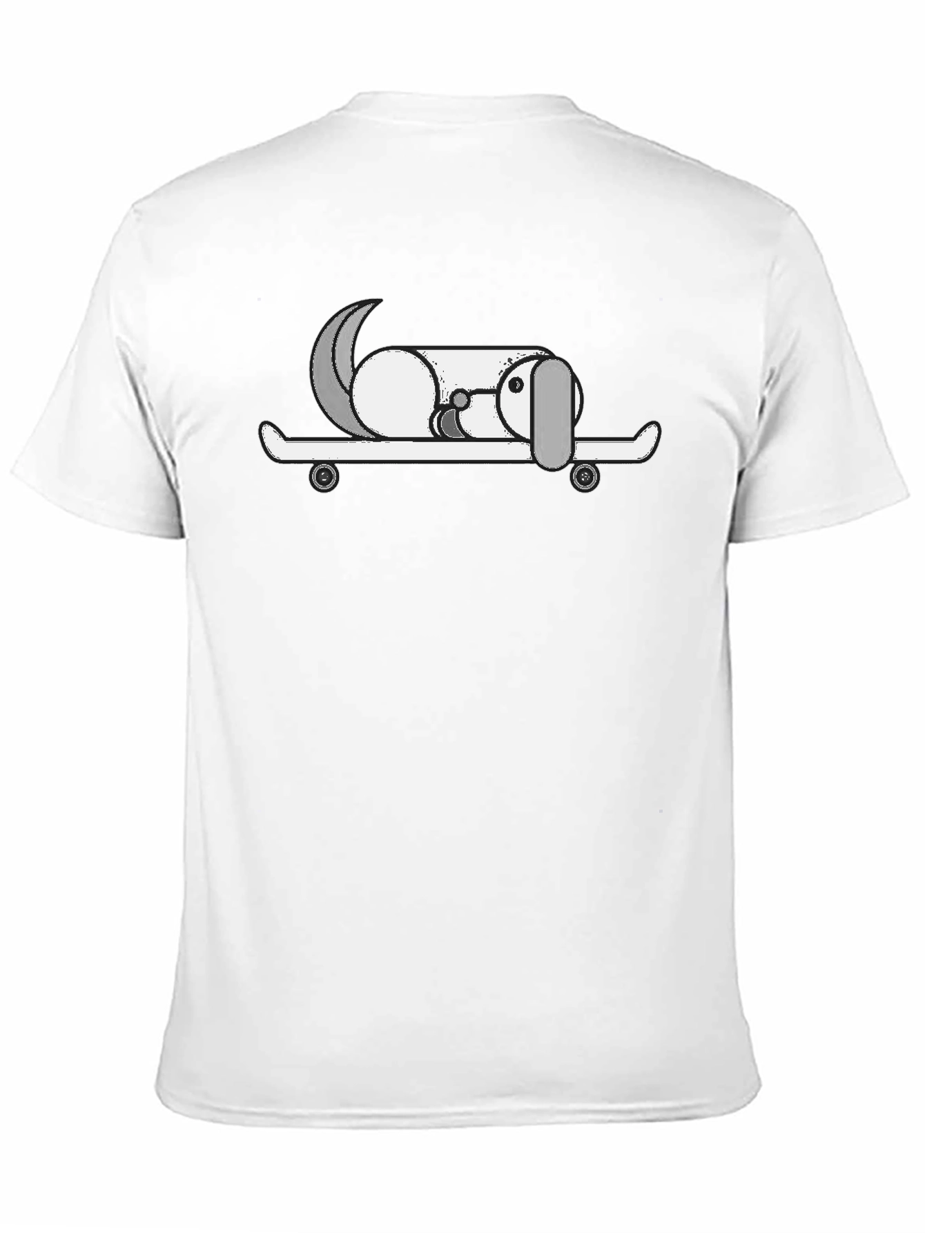Dog on Skateboard Graphic T-Shirt