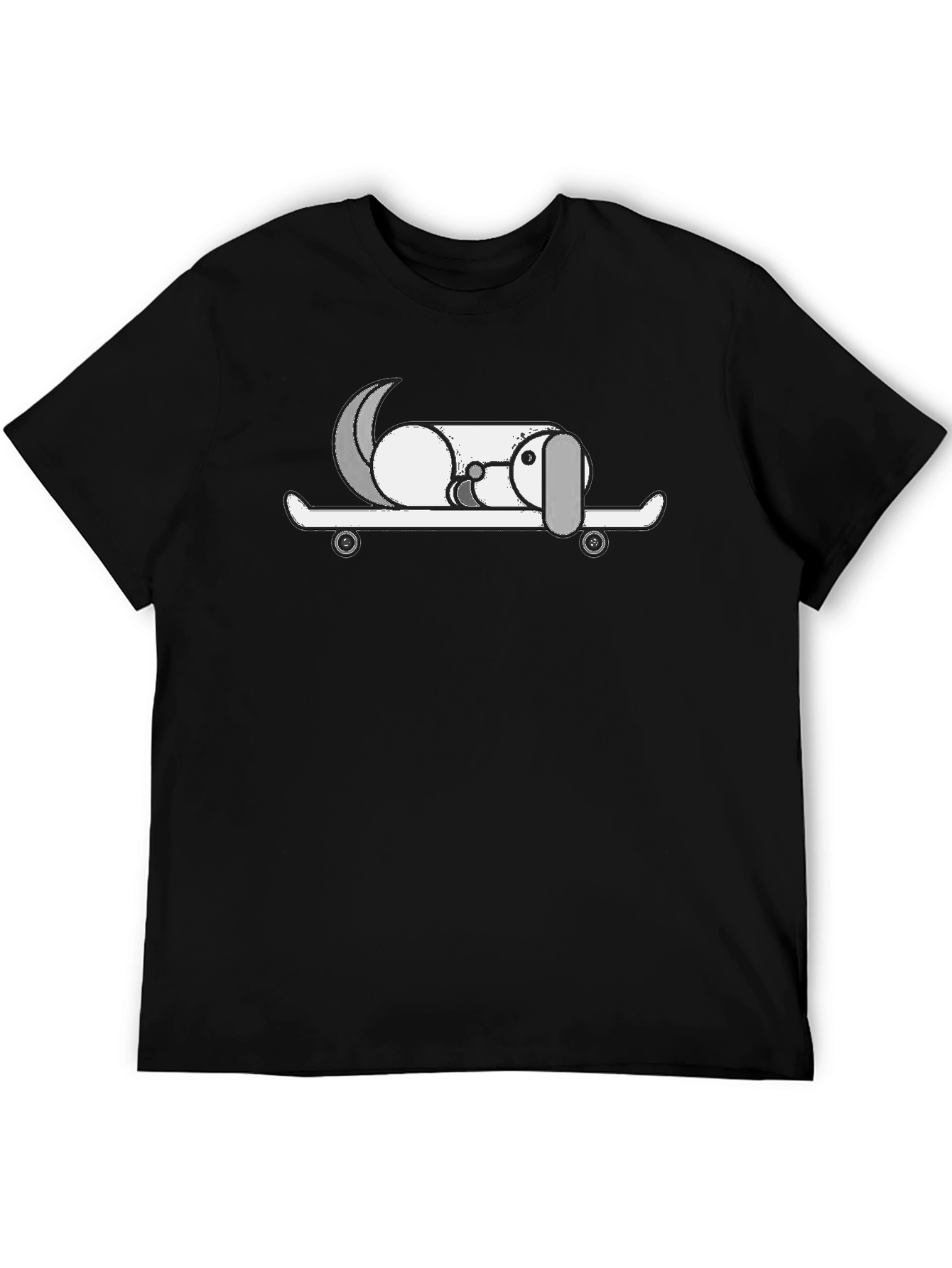 Dog on Skateboard Graphic T-Shirt