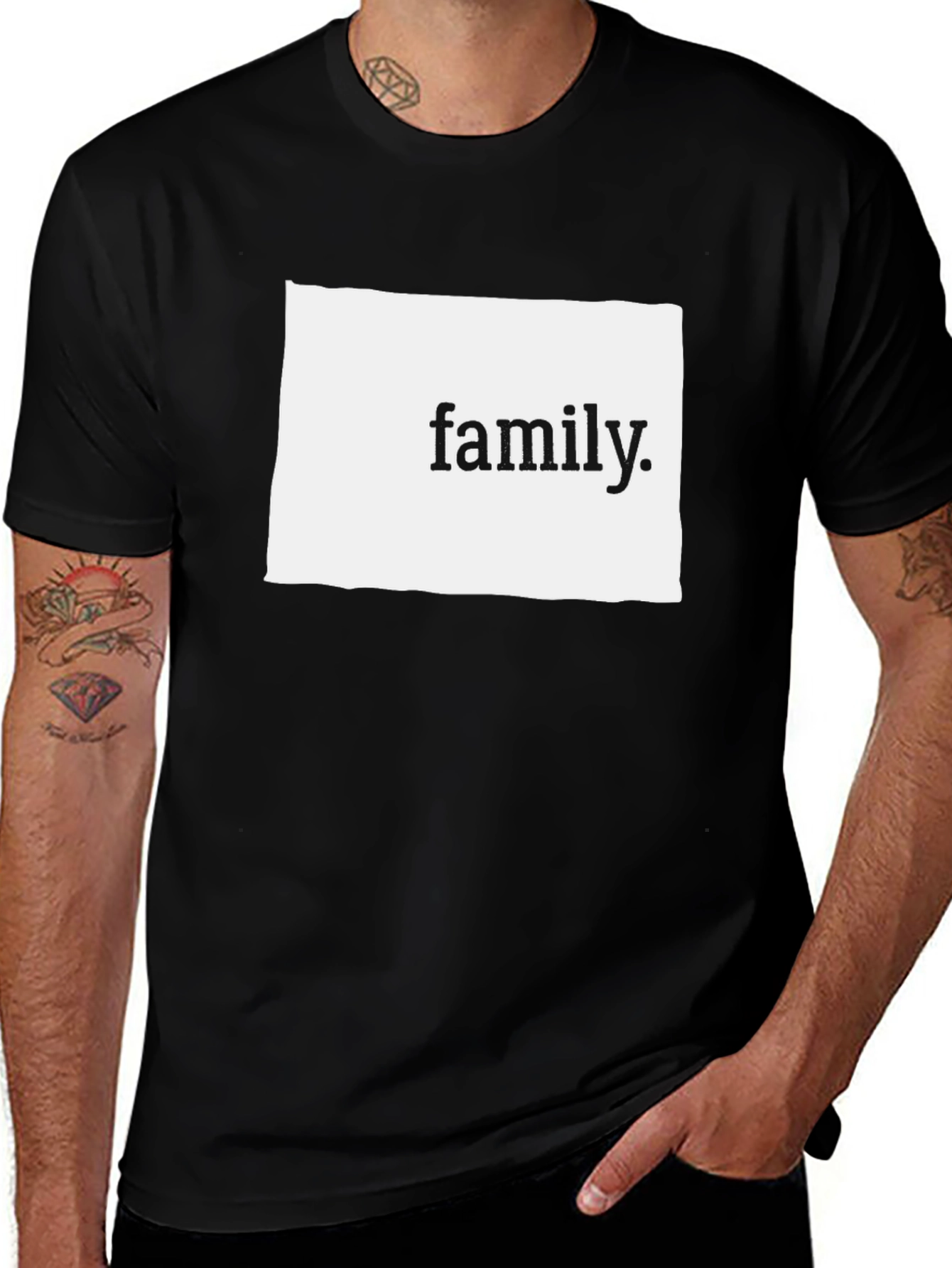 Family Graphic Tee - Comfortable Black Cotton T-Shirt