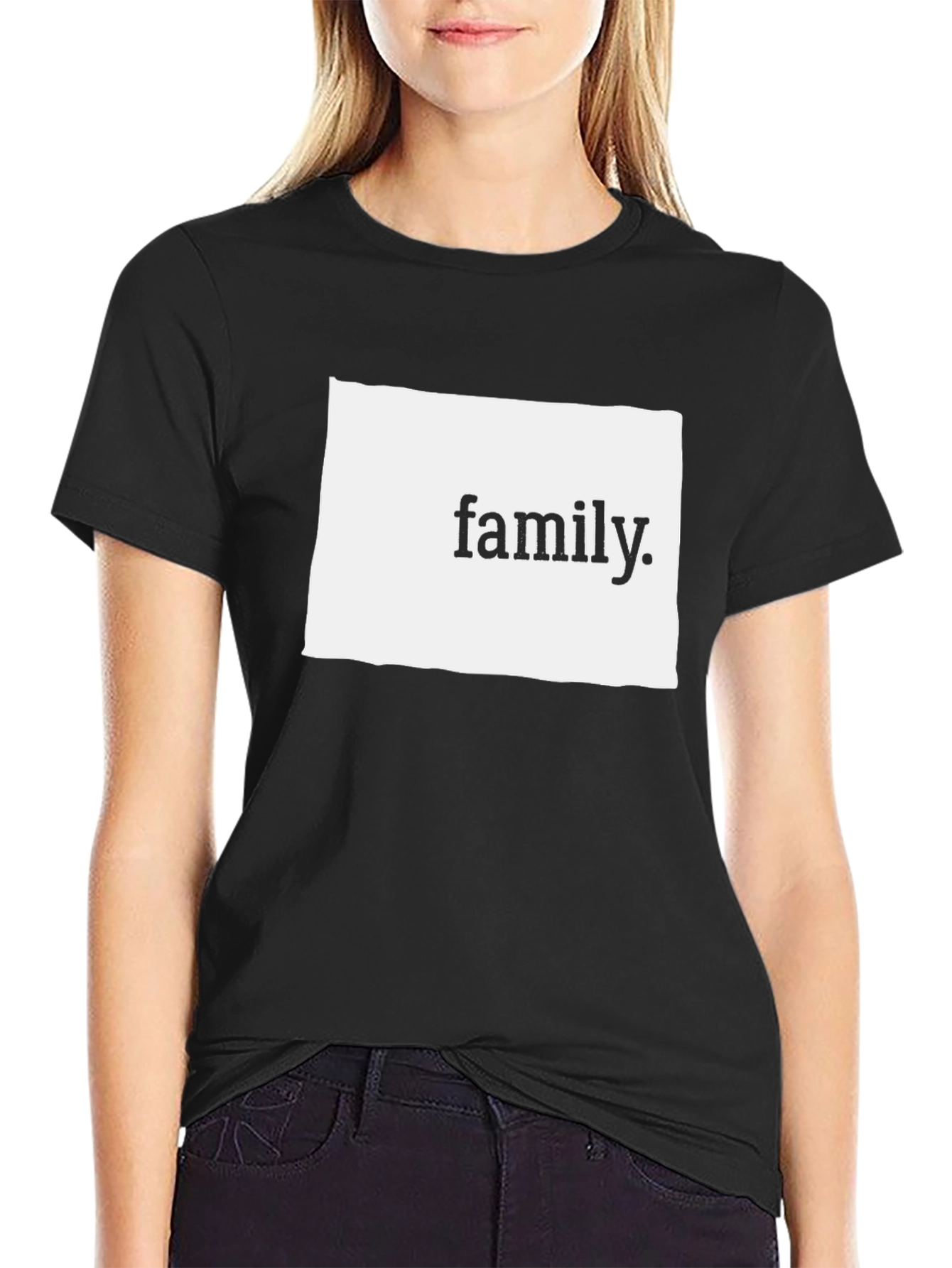 Family Graphic Tee - Comfortable Black Cotton T-Shirt