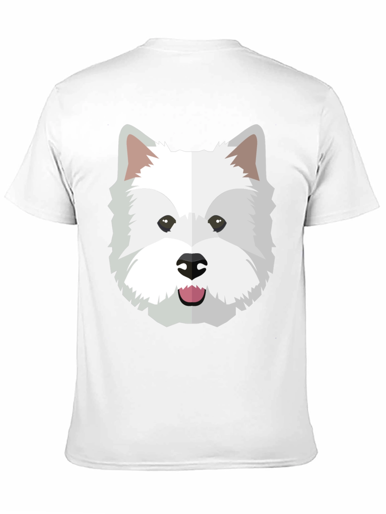 Dog Face Graphic Tee - Black Cotton Blend