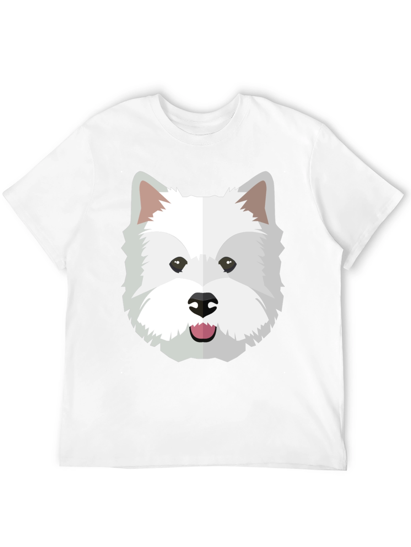Dog Face Graphic Tee - Black Cotton Blend