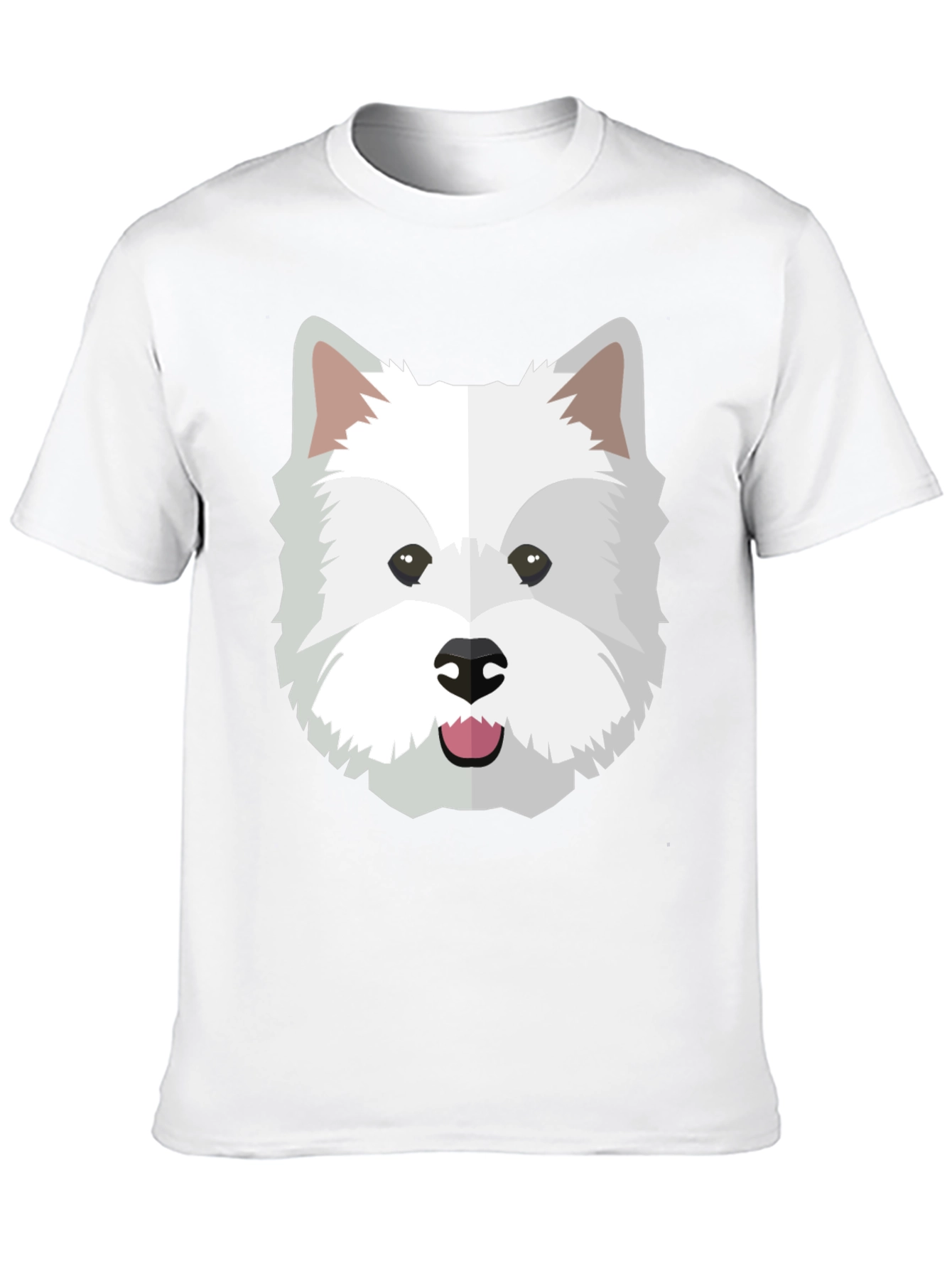Dog Face Graphic Tee - Black Cotton Blend