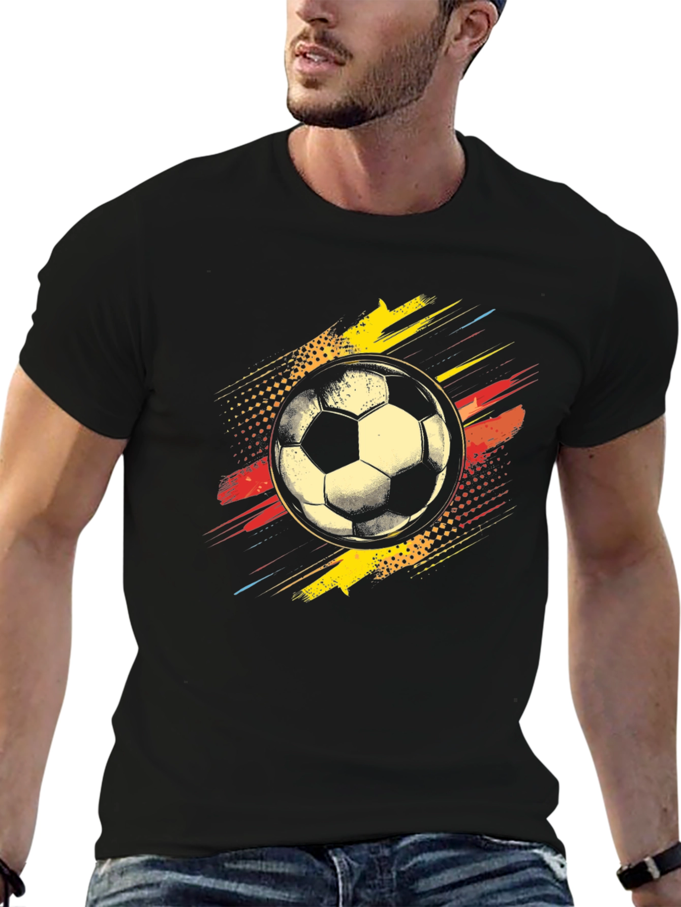 Soccer Ball Graphic T-Shirt - Cool Sporty Design