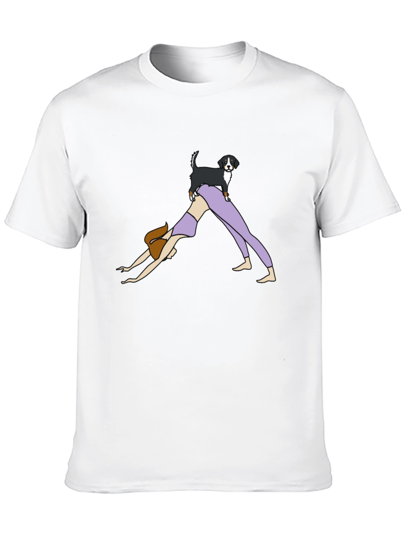 Yoga Dog Graphic Tee - Black Cotton T-Shirt