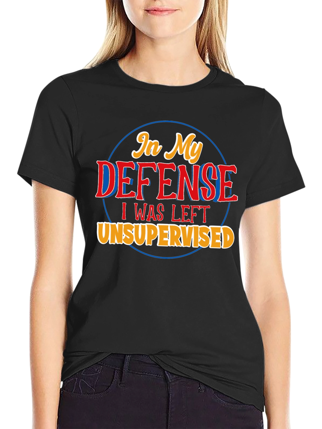 In My Defense Unsupervised Black T-Shirt