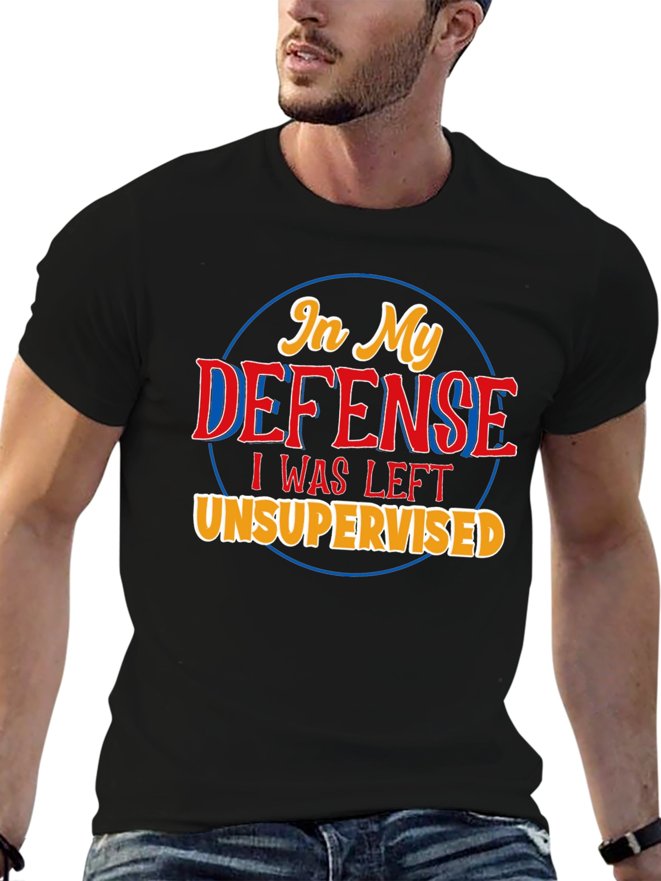 In My Defense Unsupervised Black T-Shirt