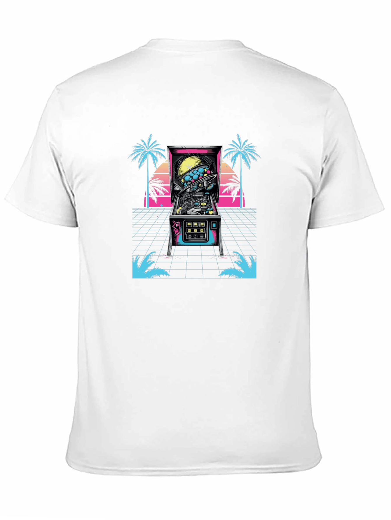 Retro Pinball Machine T-Shirt - Black