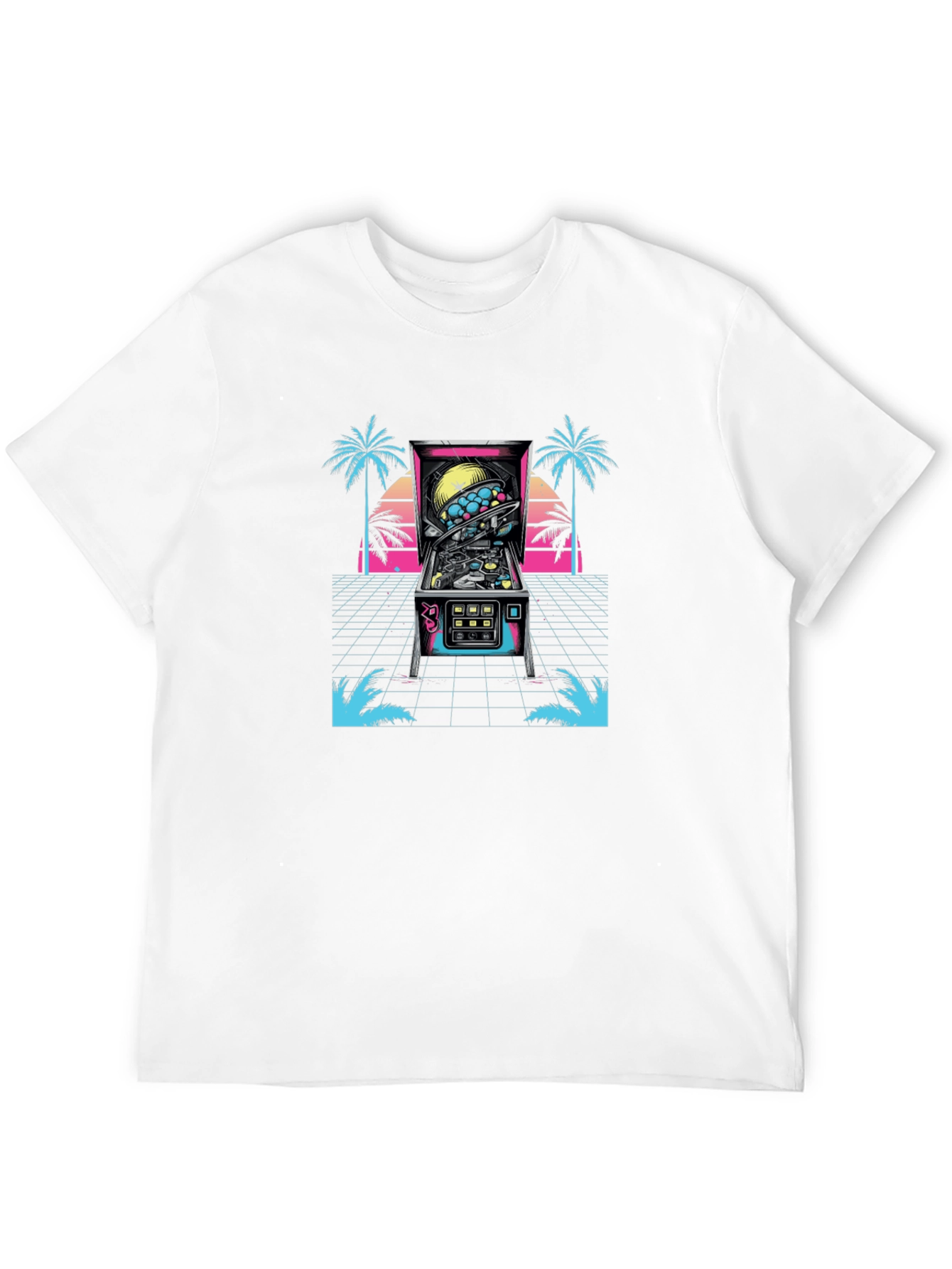 Retro Pinball Machine T-Shirt - Black