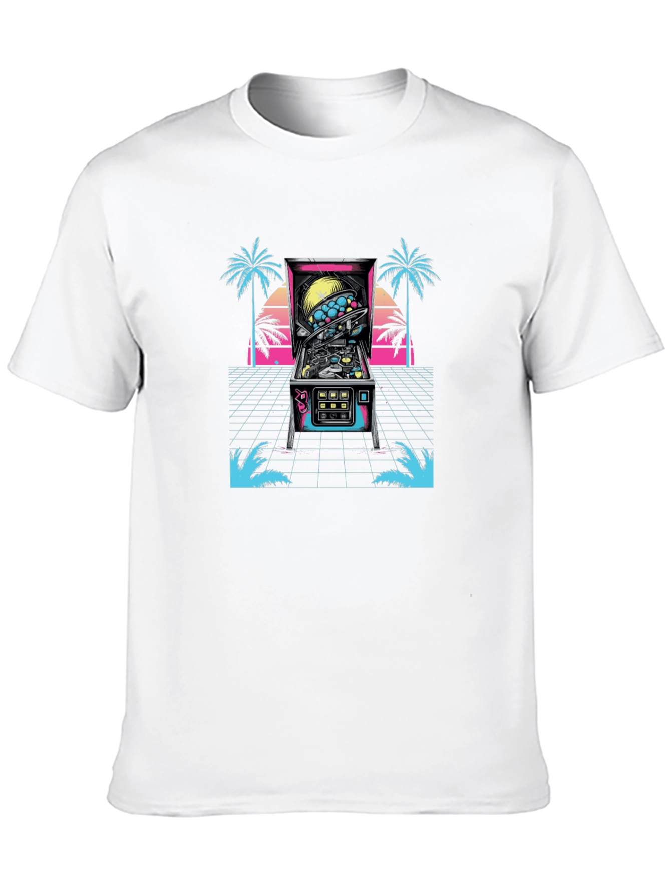 Retro Pinball Machine T-Shirt - Black