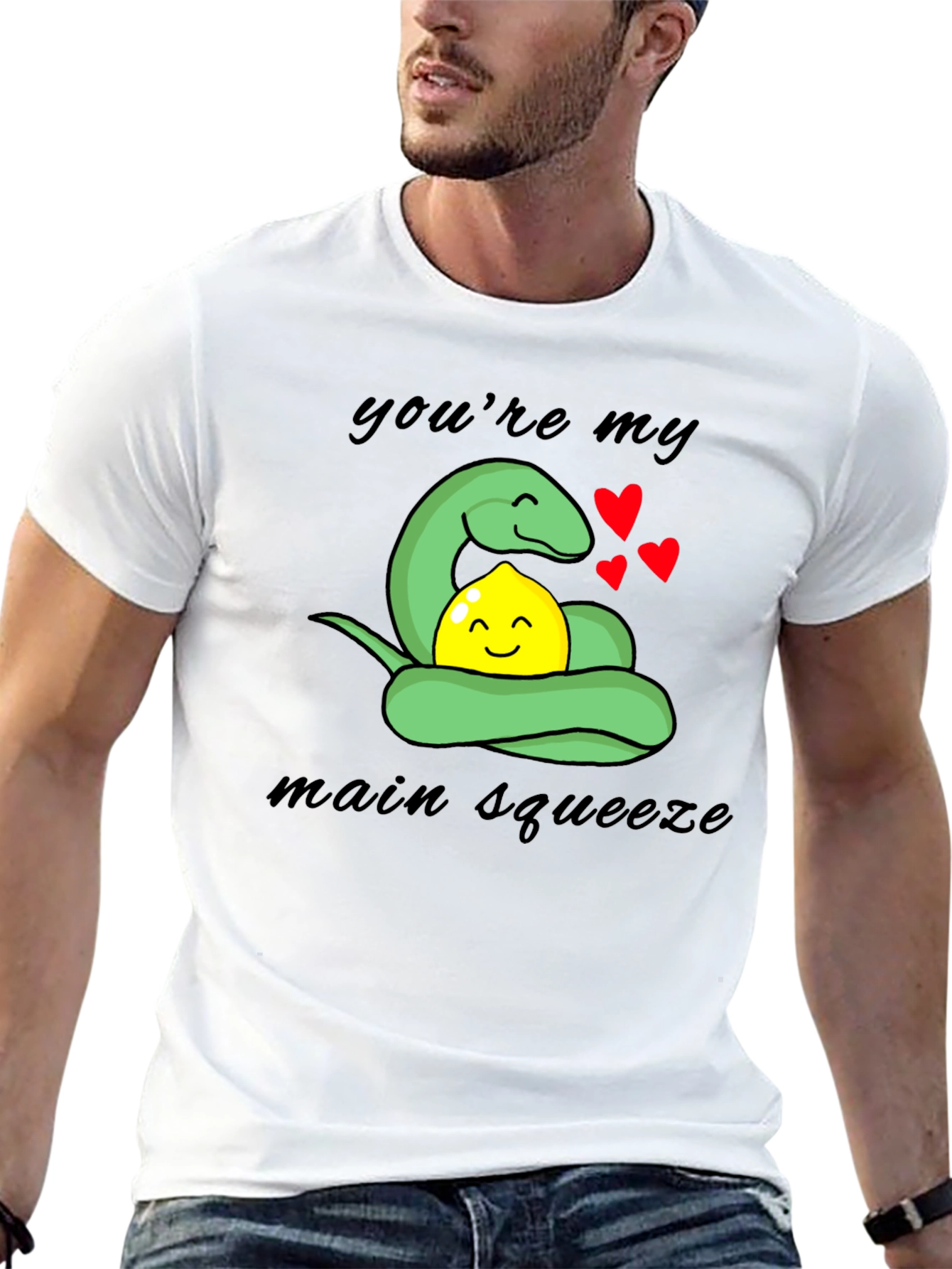 Snake Loves Lemon Graphic T-Shirt