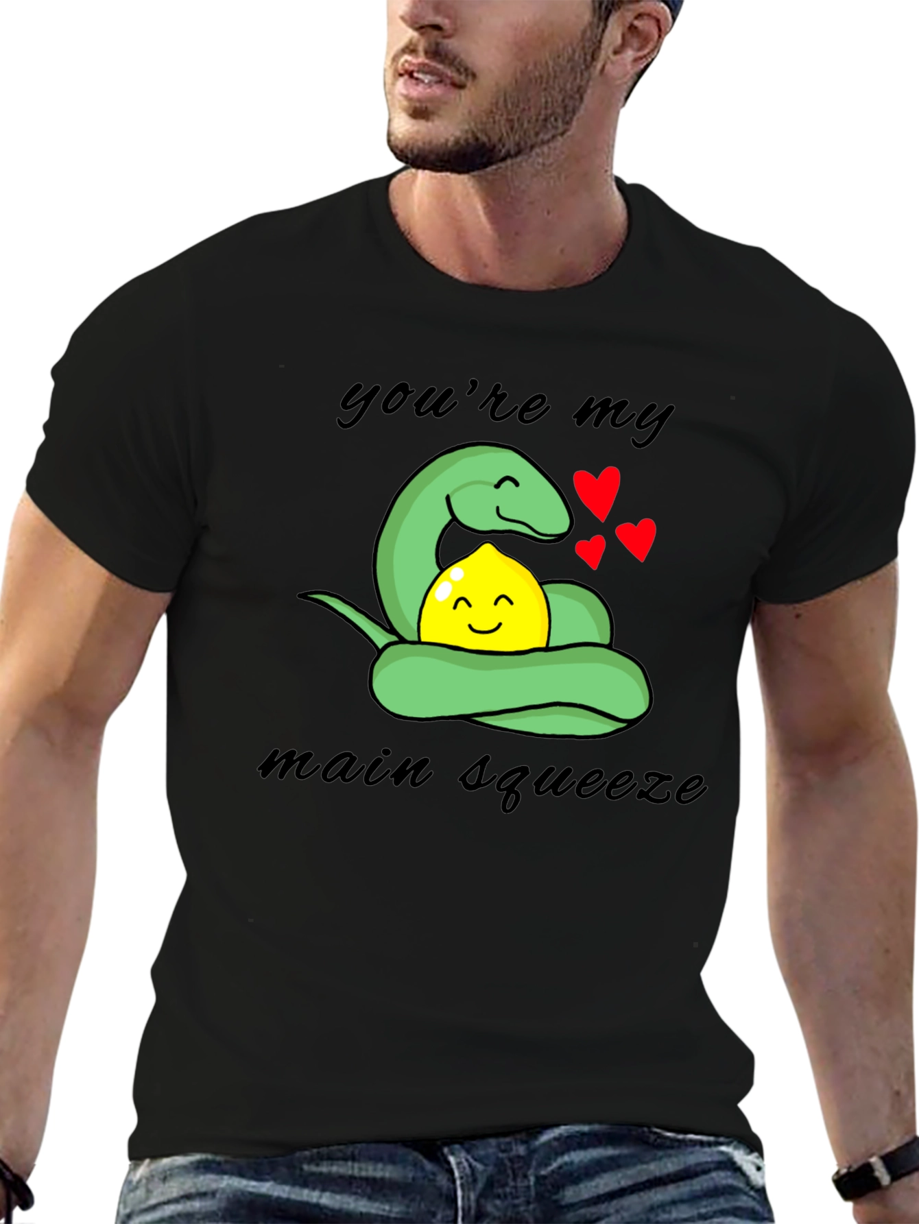 Snake Loves Lemon Graphic T-Shirt