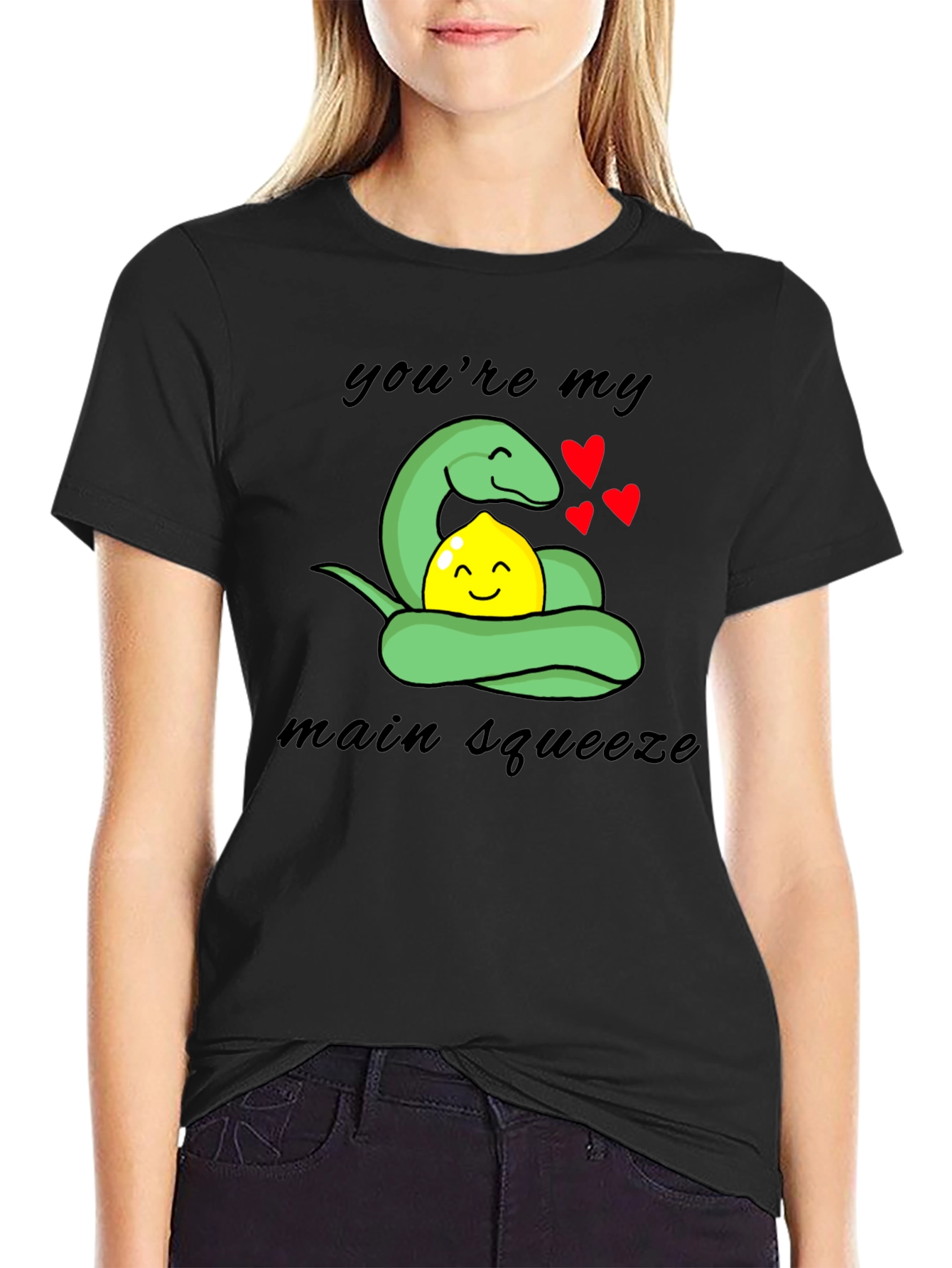 Snake Loves Lemon Graphic T-Shirt