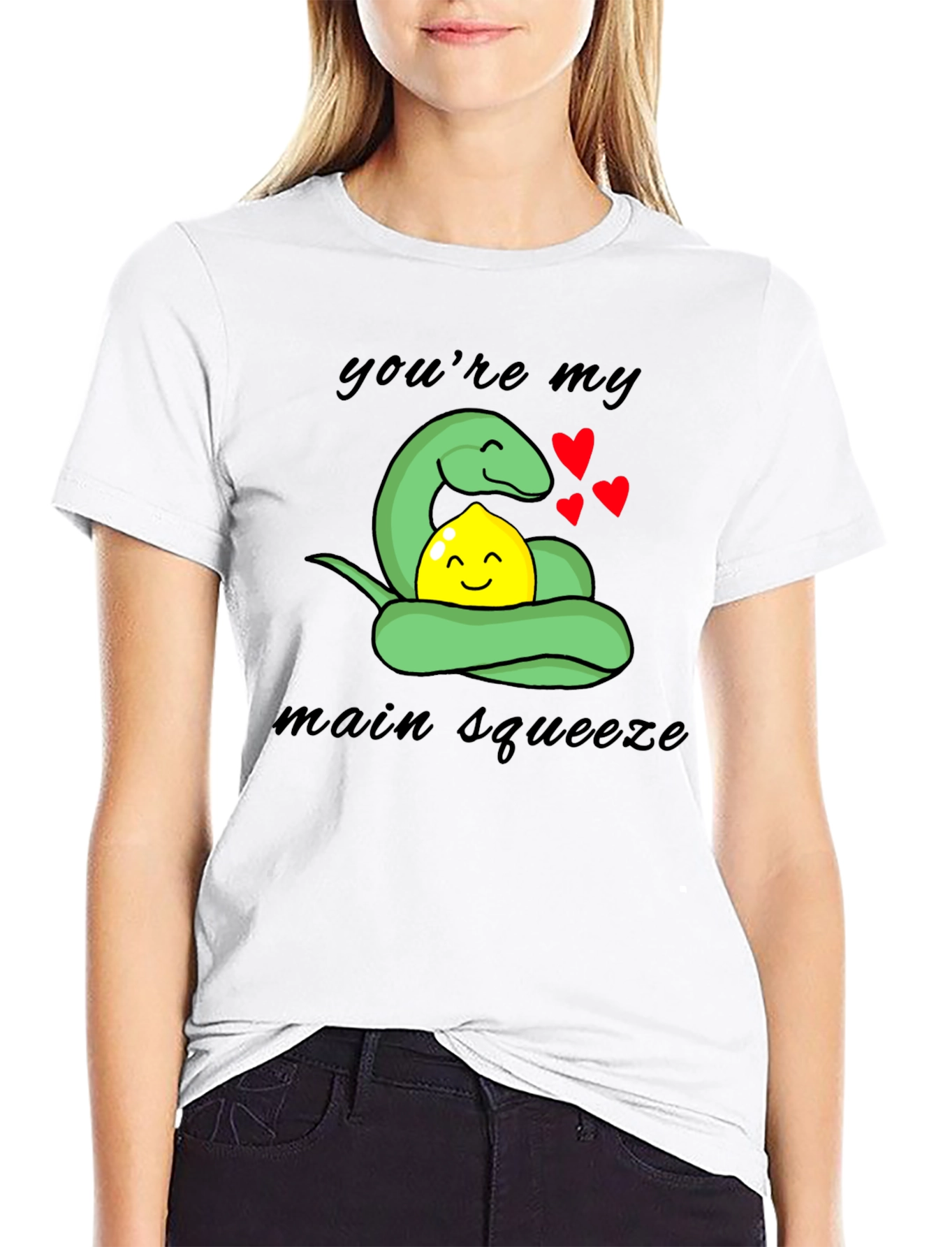 Snake Loves Lemon Graphic T-Shirt