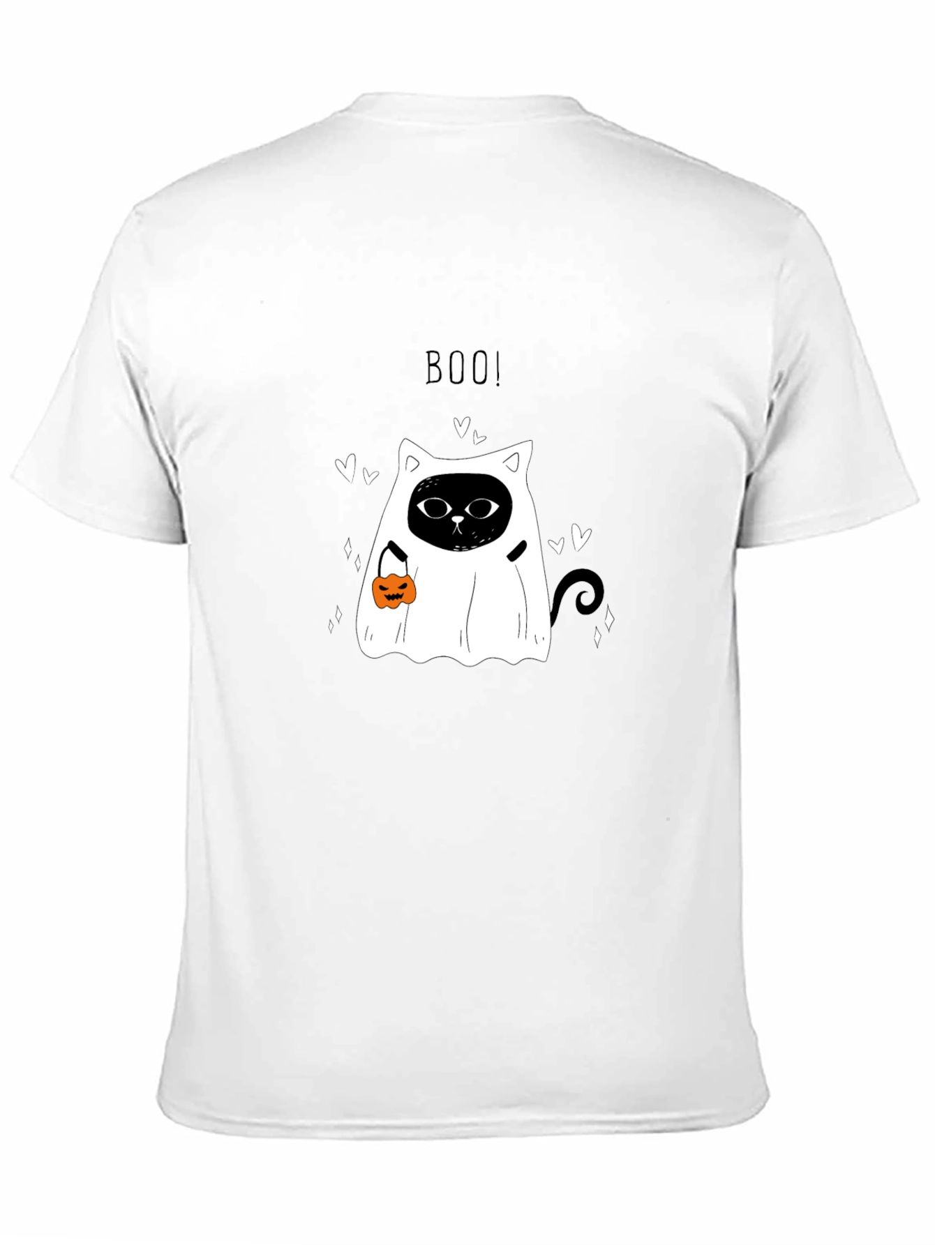 Halloween Cat Ghost T-Shirt - Boo!