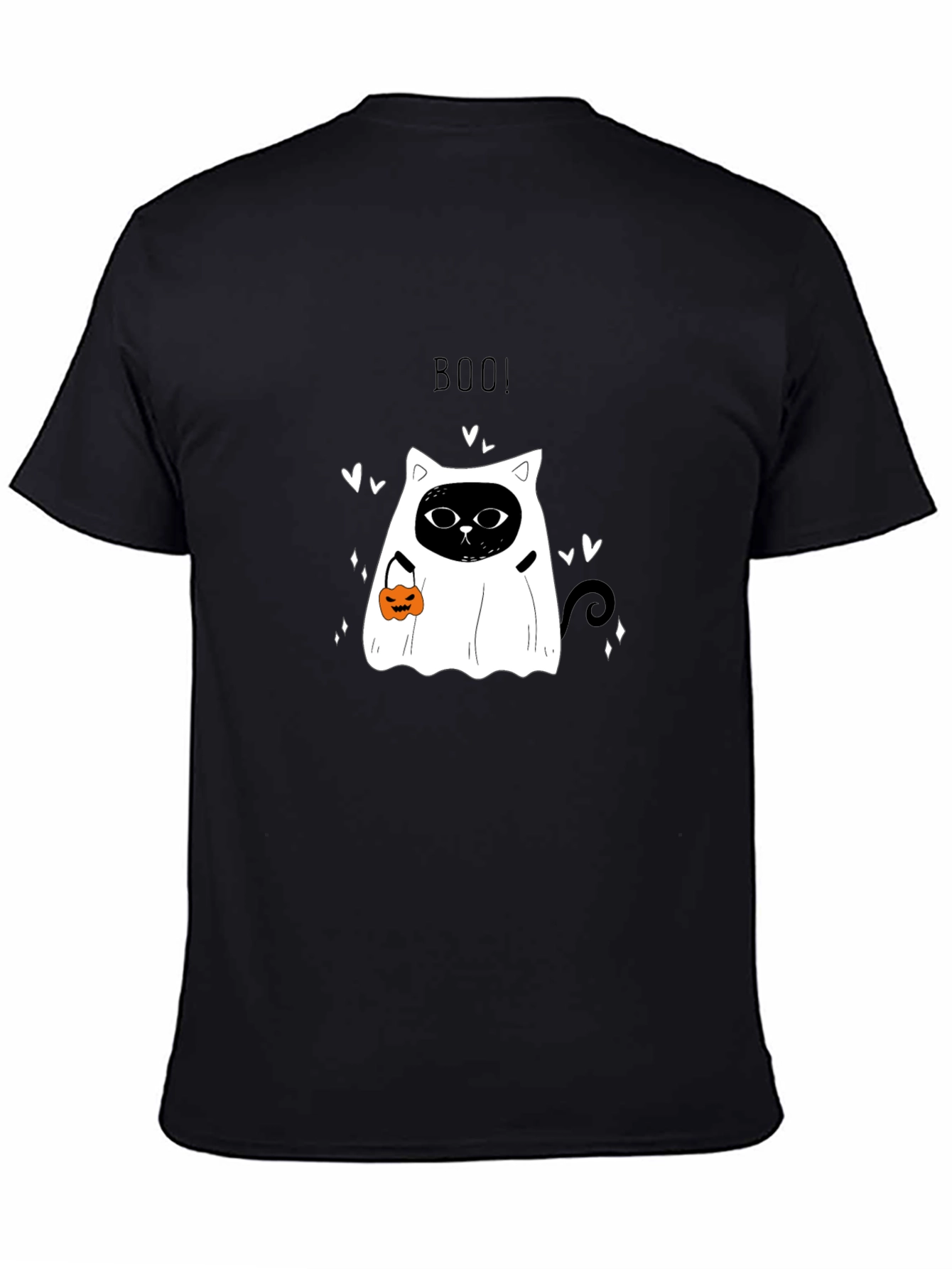 Halloween Cat Ghost T-Shirt - Boo!