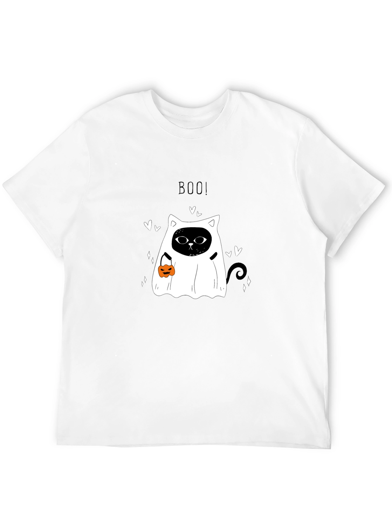 Halloween Cat Ghost T-Shirt - Boo!