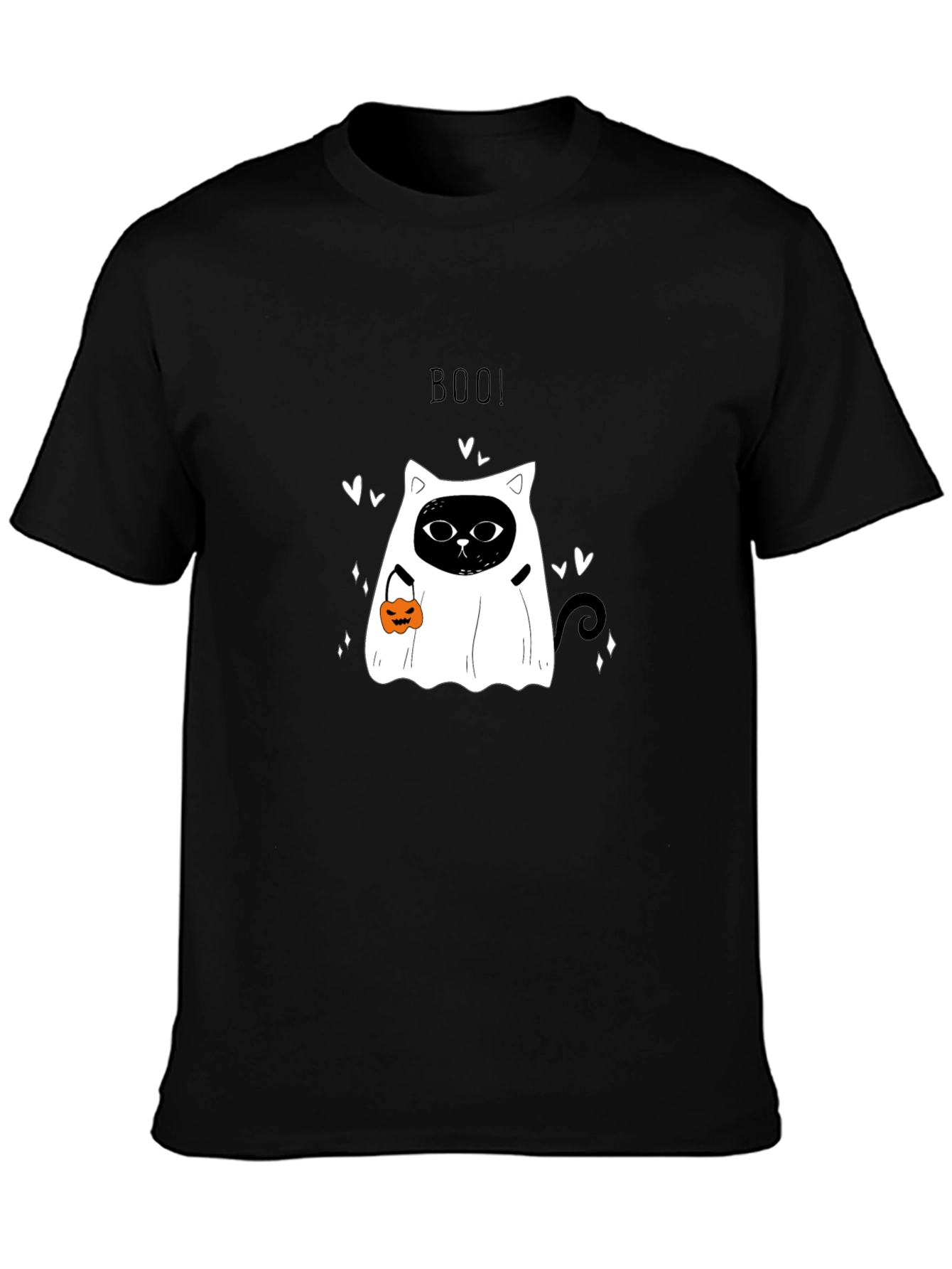Halloween Cat Ghost T-Shirt - Boo!
