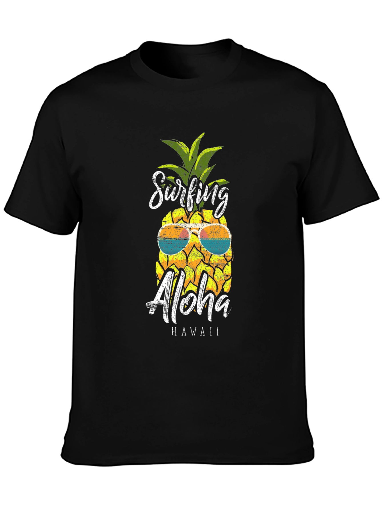 Surfing Aloha Pineapple Graphic Tee - Island Vibes