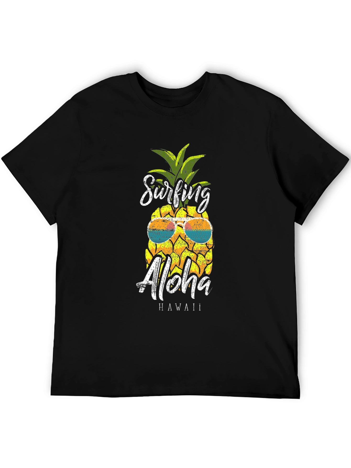 Surfing Aloha Pineapple Graphic Tee - Island Vibes