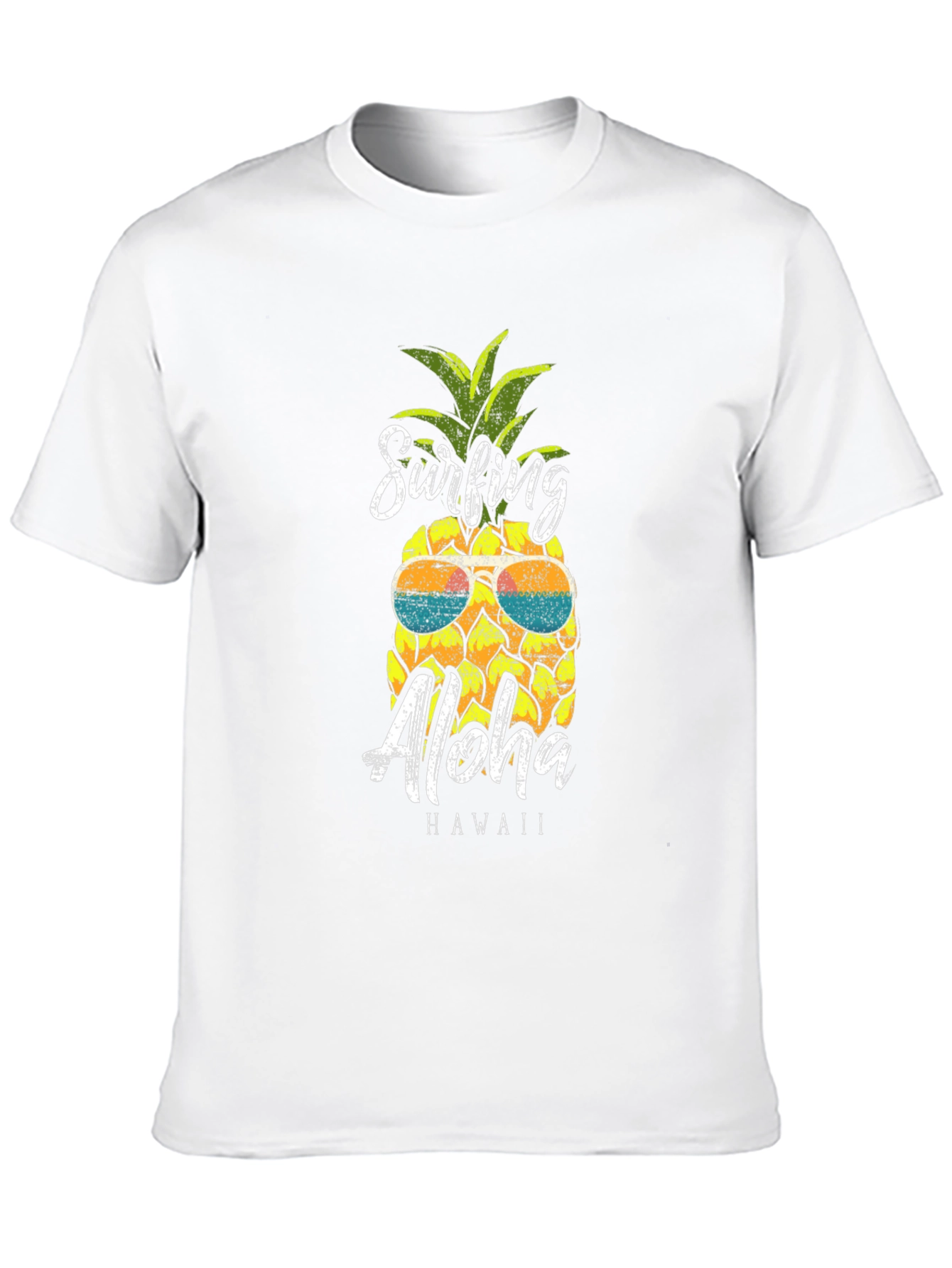 Surfing Aloha Pineapple Graphic Tee - Island Vibes