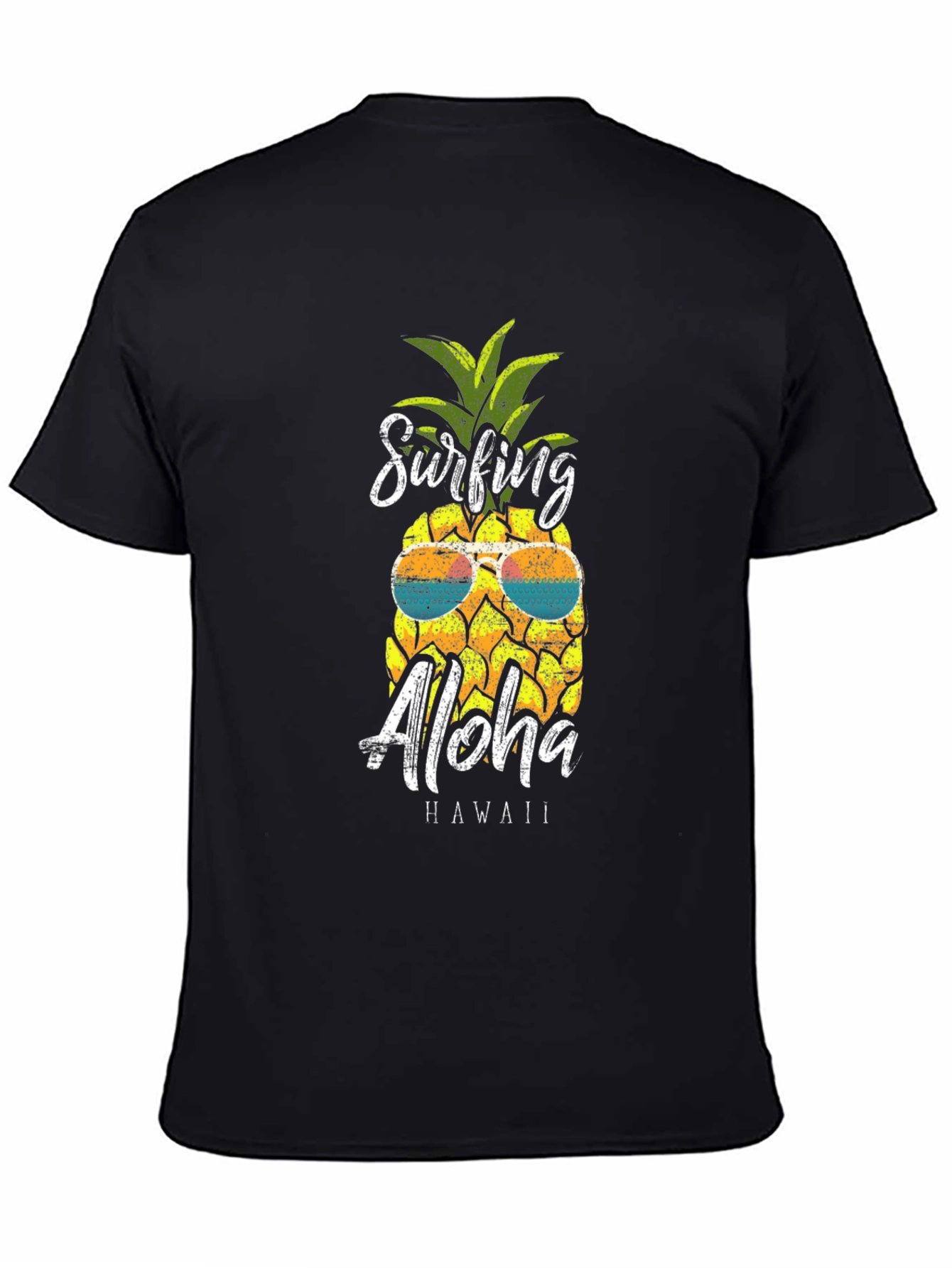 Surfing Aloha Pineapple Graphic Tee - Island Vibes