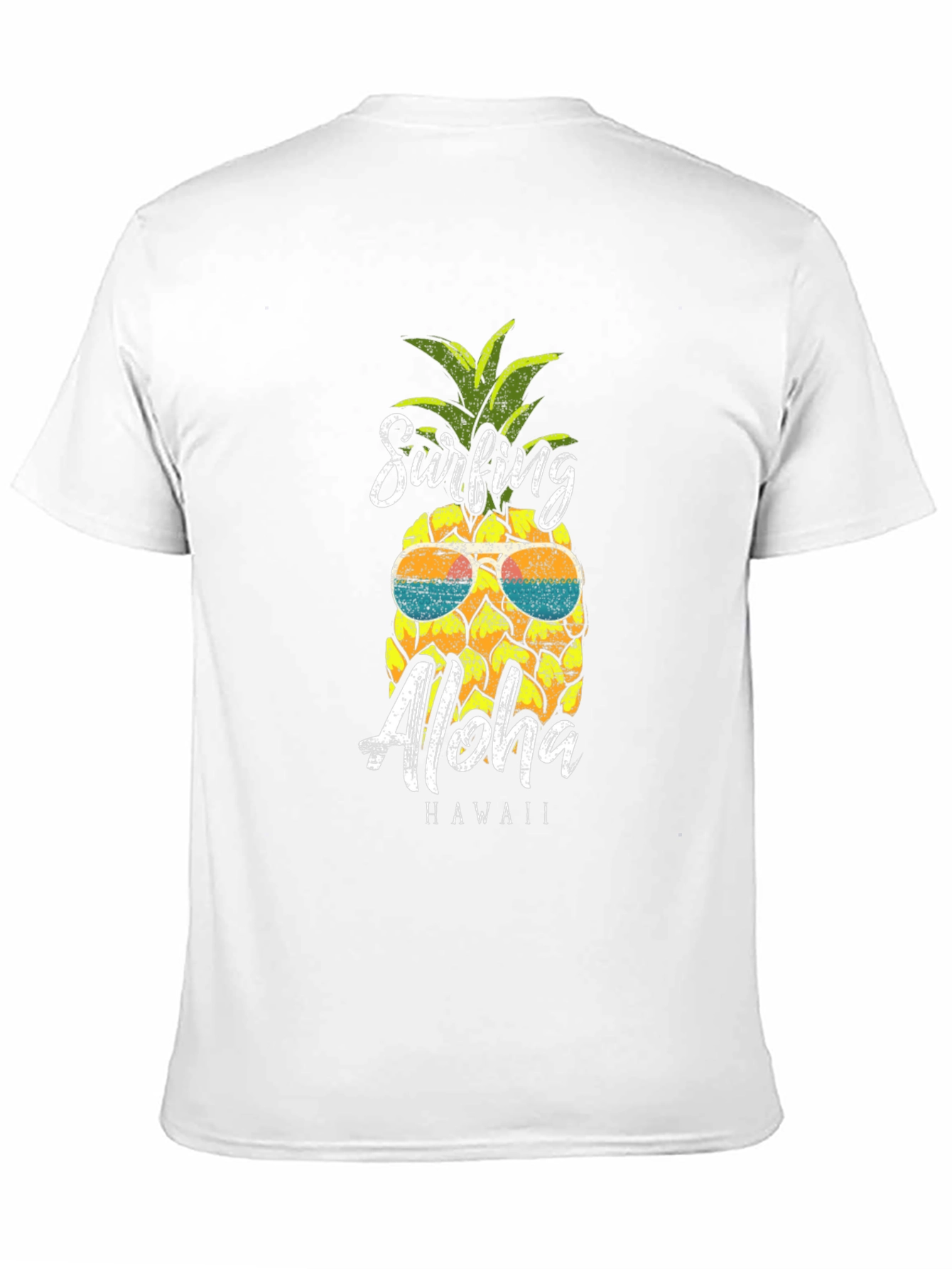 Surfing Aloha Pineapple Graphic Tee - Island Vibes