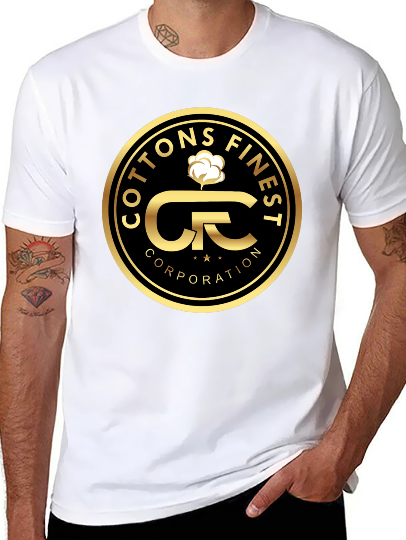 Cottons Finest Corporation Black T-Shirt