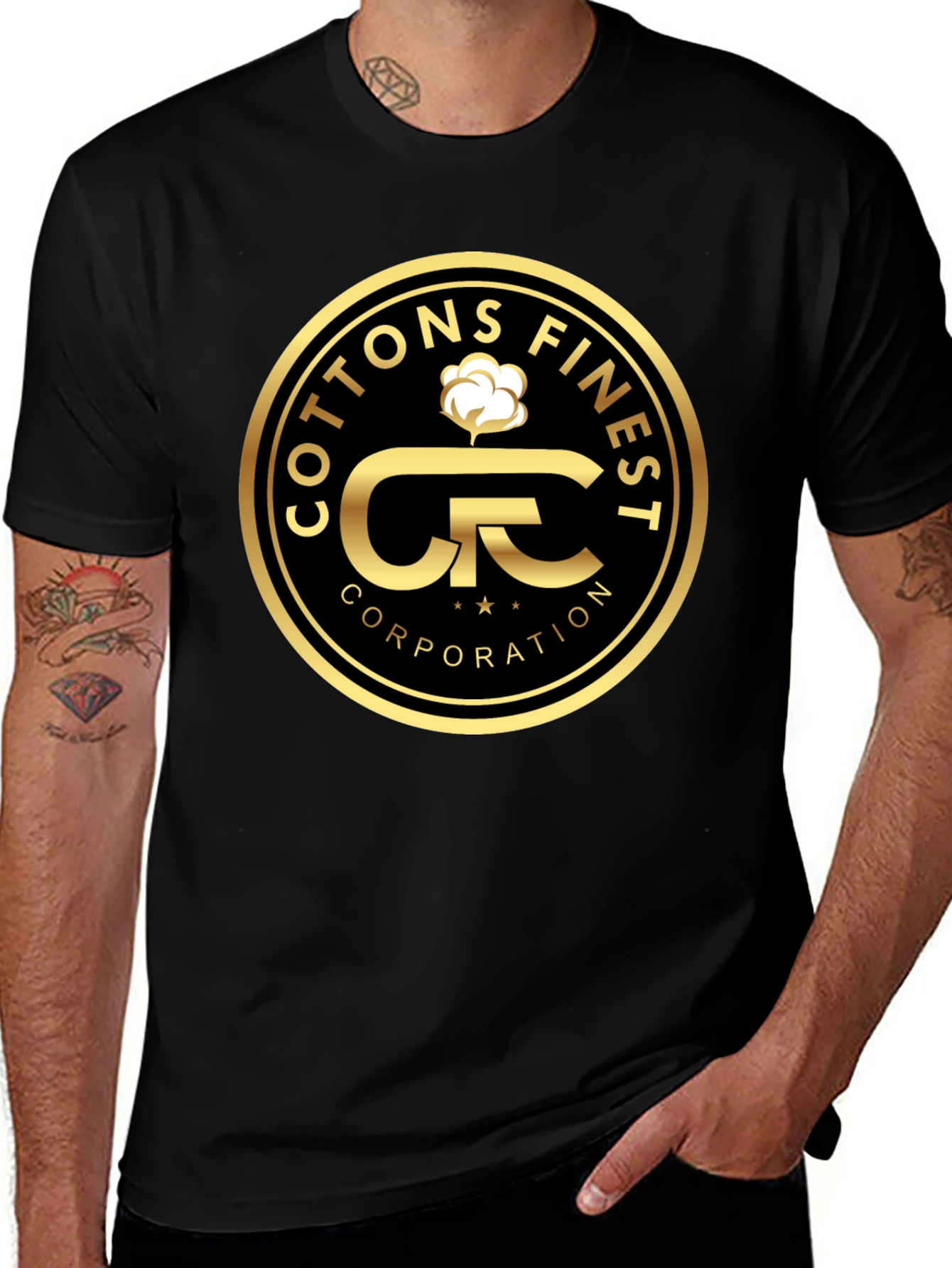 Cottons Finest Corporation Black T-Shirt