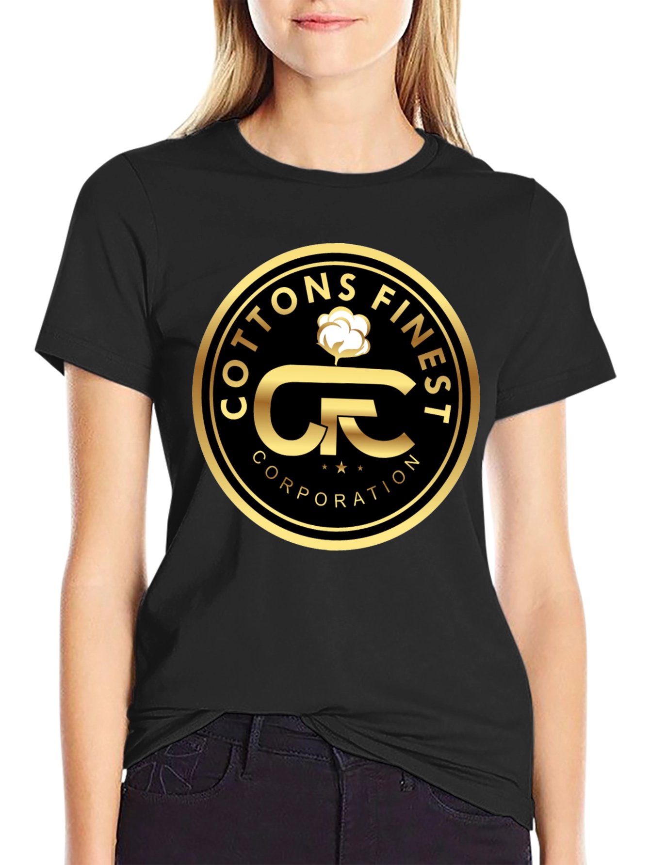 Cottons Finest Corporation Black T-Shirt