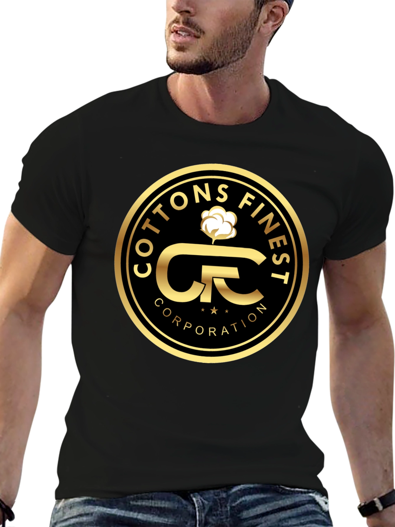 Cottons Finest Corporation Black T-Shirt